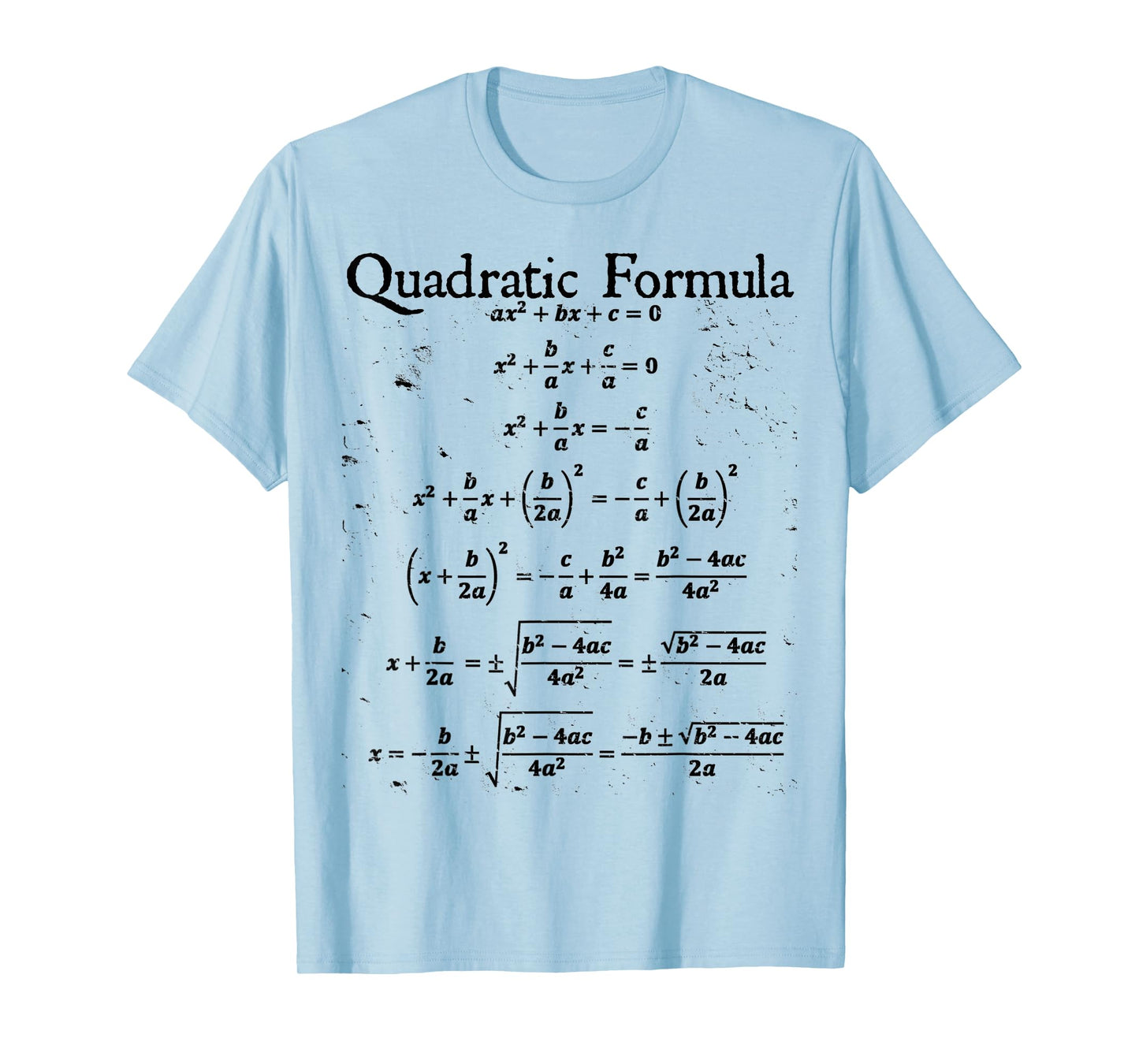 Vintage Nerdy Quadratic Formula Proof Algebra Math Teacher T-Shirt
