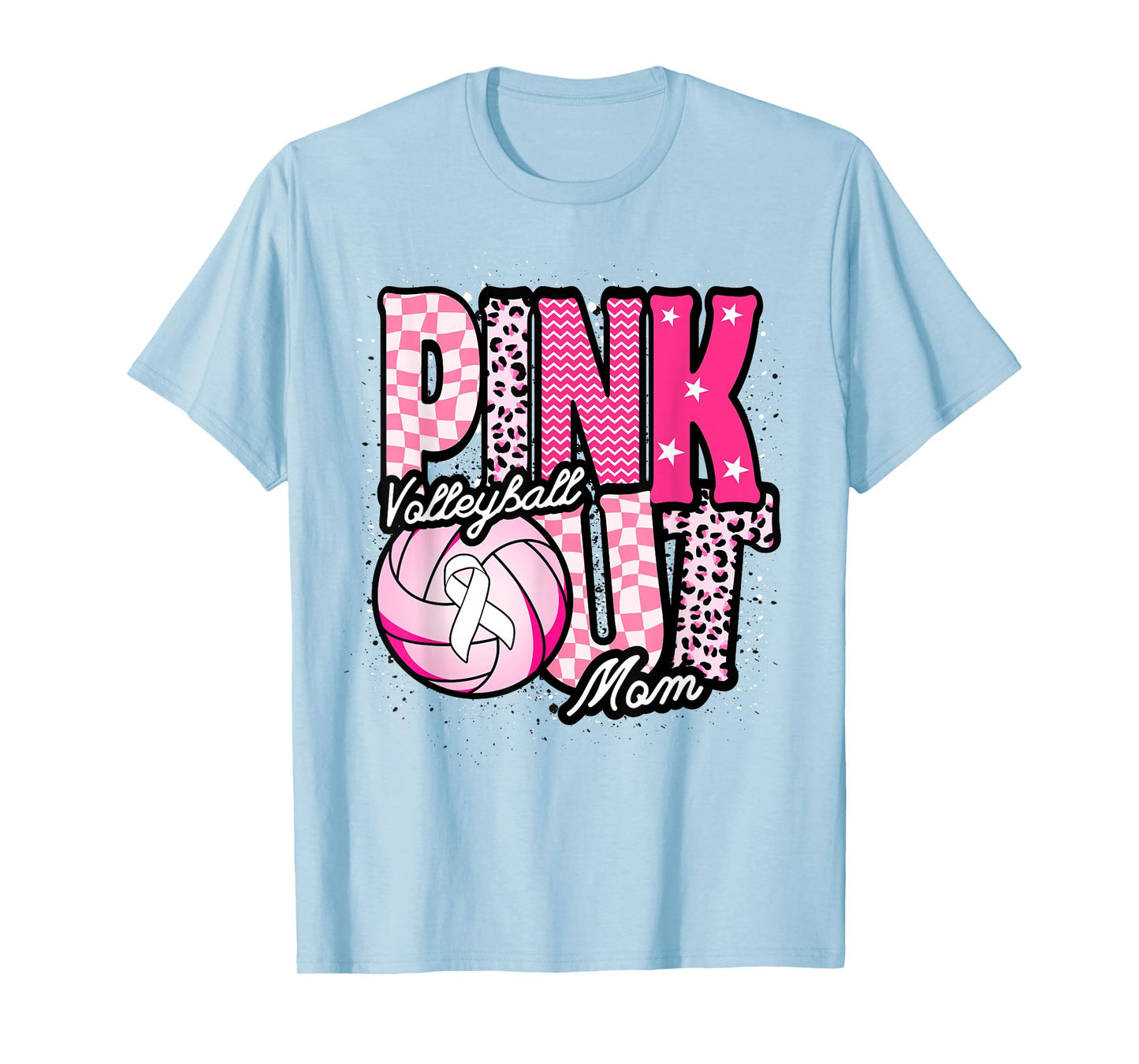 Pink Volleyball Mom Pink Out Day T-Shirt