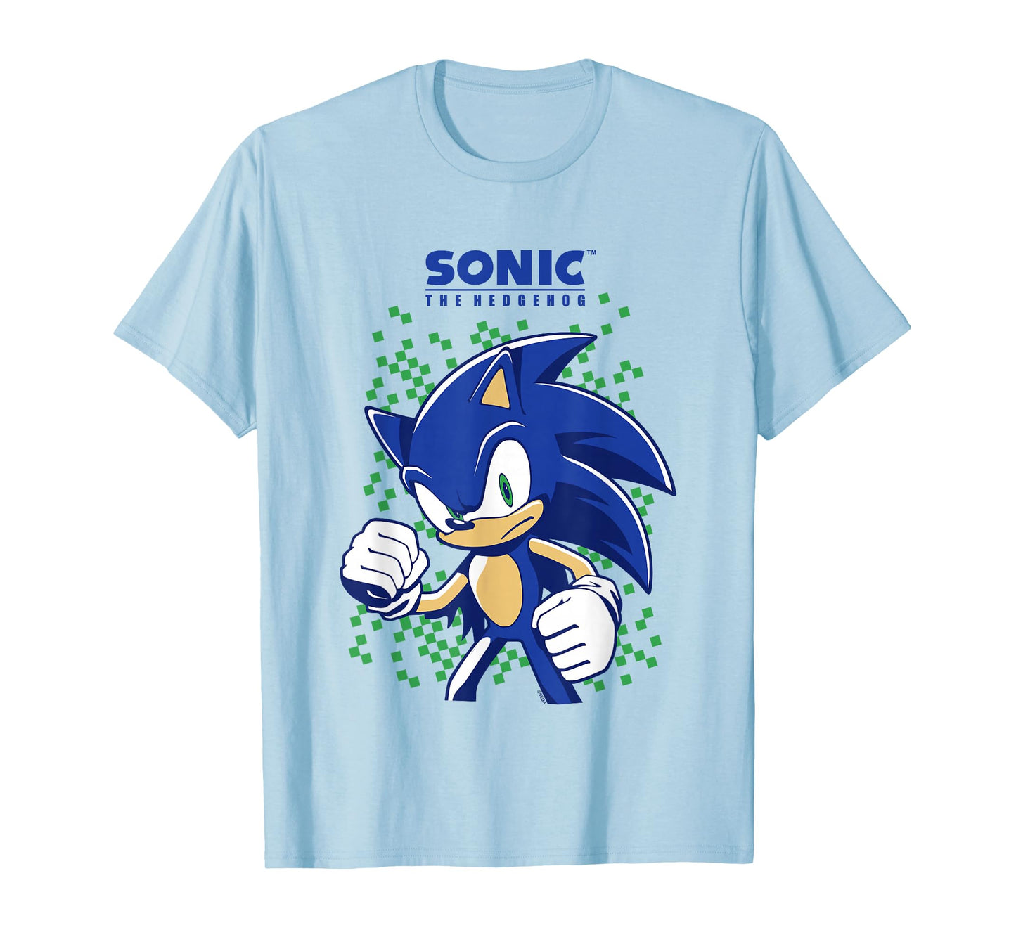 Sonic The Hedgehog Green Pixel Background Epic Shot T-Shirt