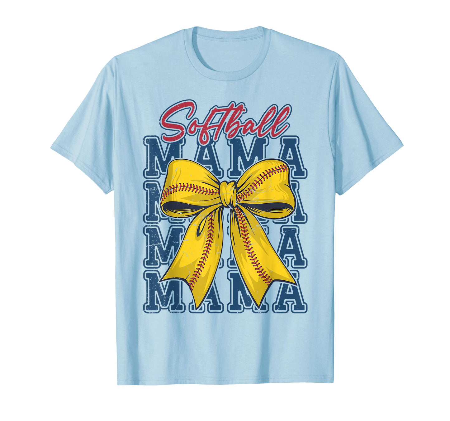 Softball Coquette Bow Softball Mom Game Day Softball Mama T-Shirt