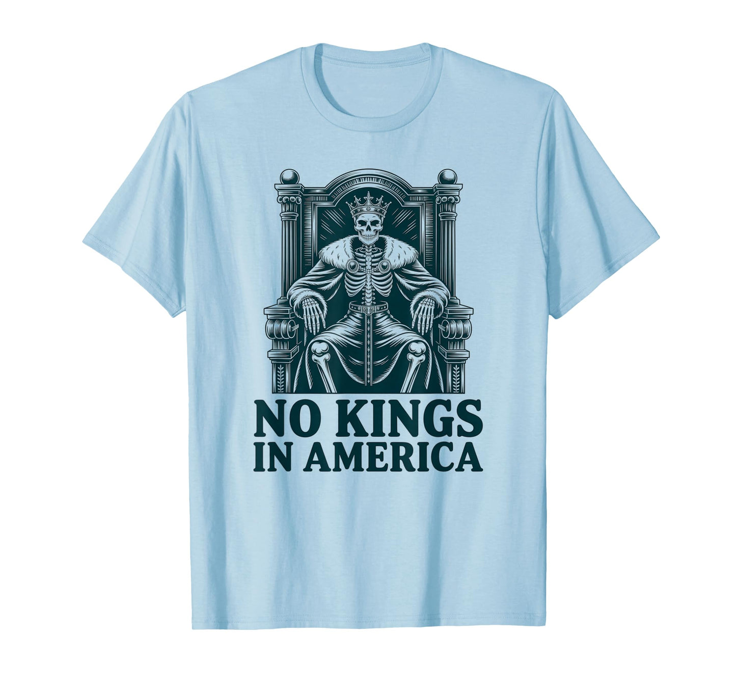No Kings Shirt Skeleton Vintage America No Kings in America T-Shirt