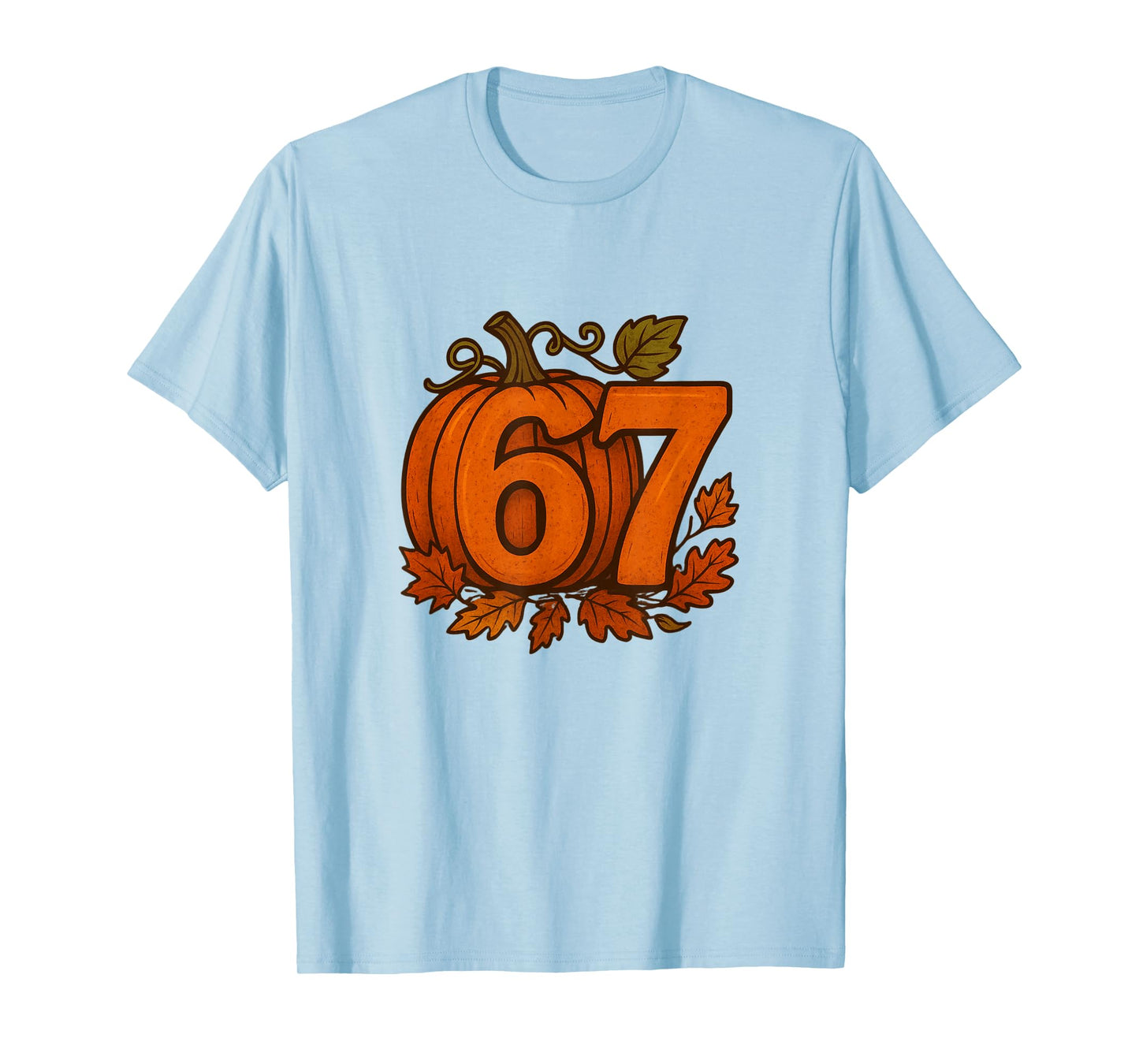 Funny Six Seven 6 7 Meme Unique Design 6 7 Pumpkin T-Shirt