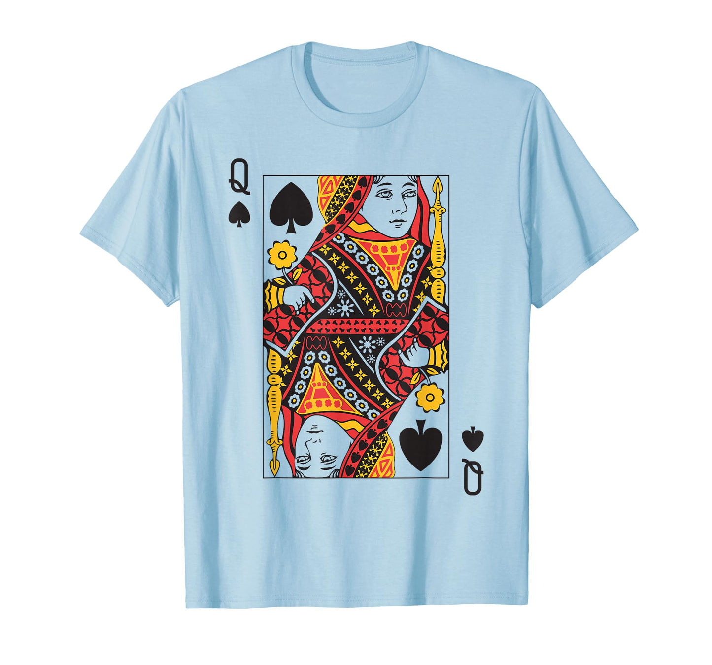 Queen of Spades | Royal Flush Group Costume Playing Card T-Shirt