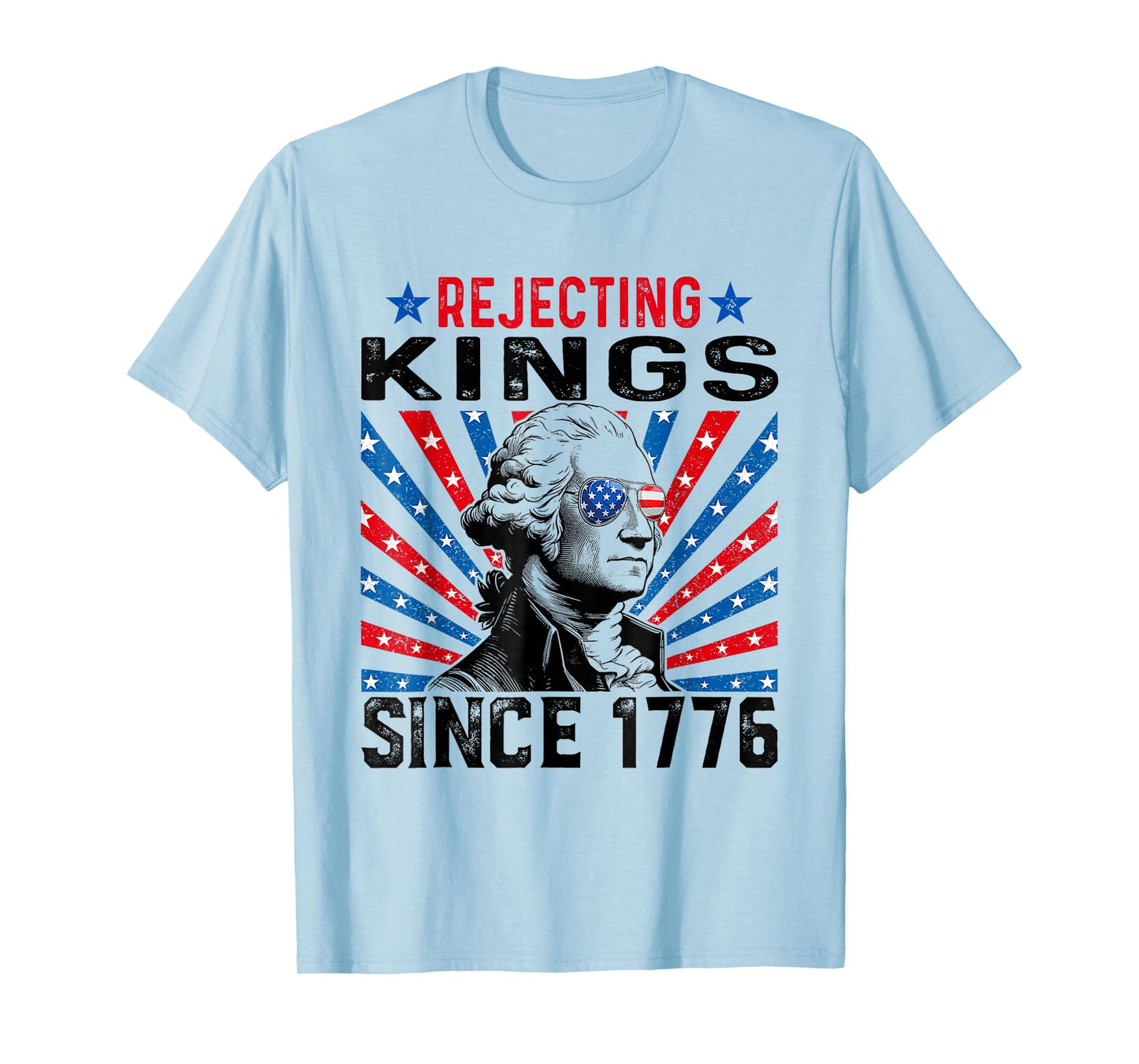 Rejecting Kings Since 1776 Distressed USA Flag Vintage T-Shirt