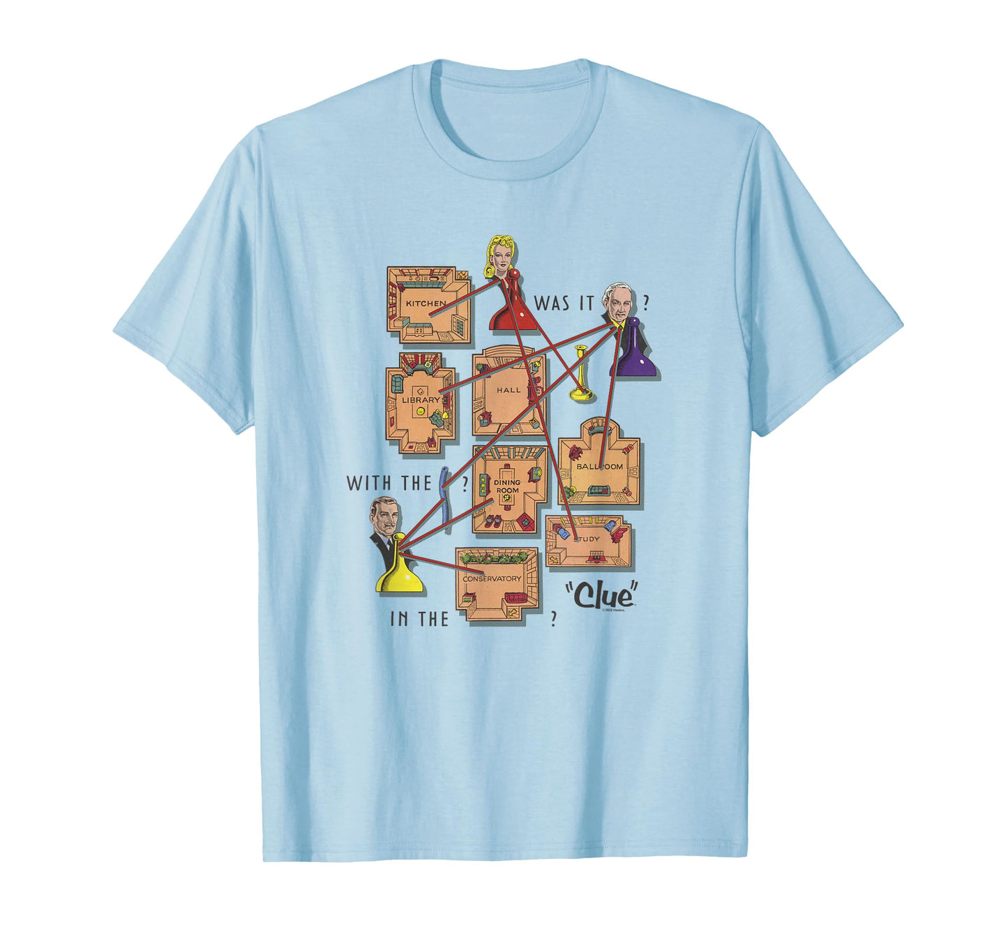 Clue Mystery Gameboard Poster T-Shirt