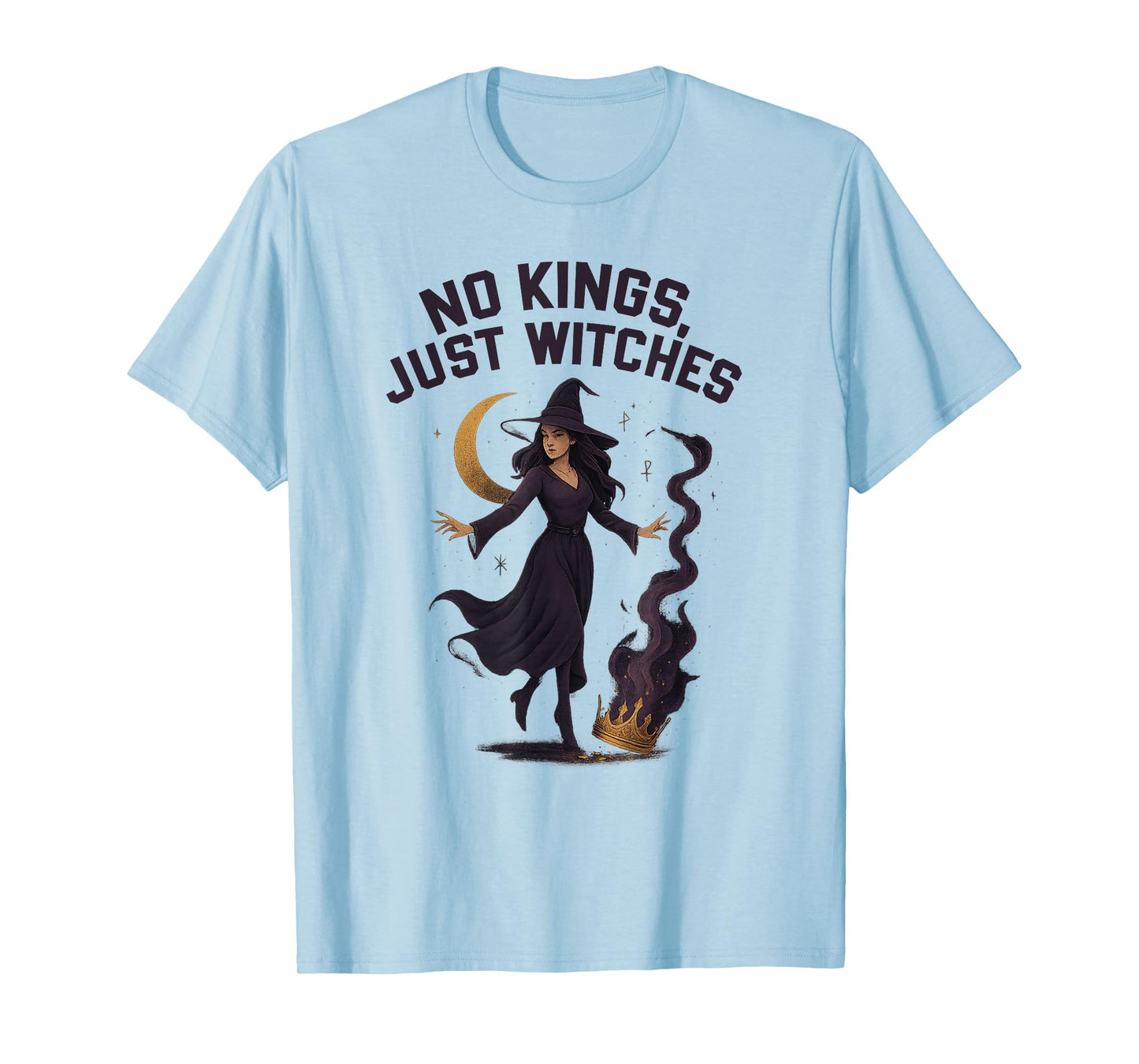 No Kings Just Witches Funny Witchcore Halloween Art T-Shirt