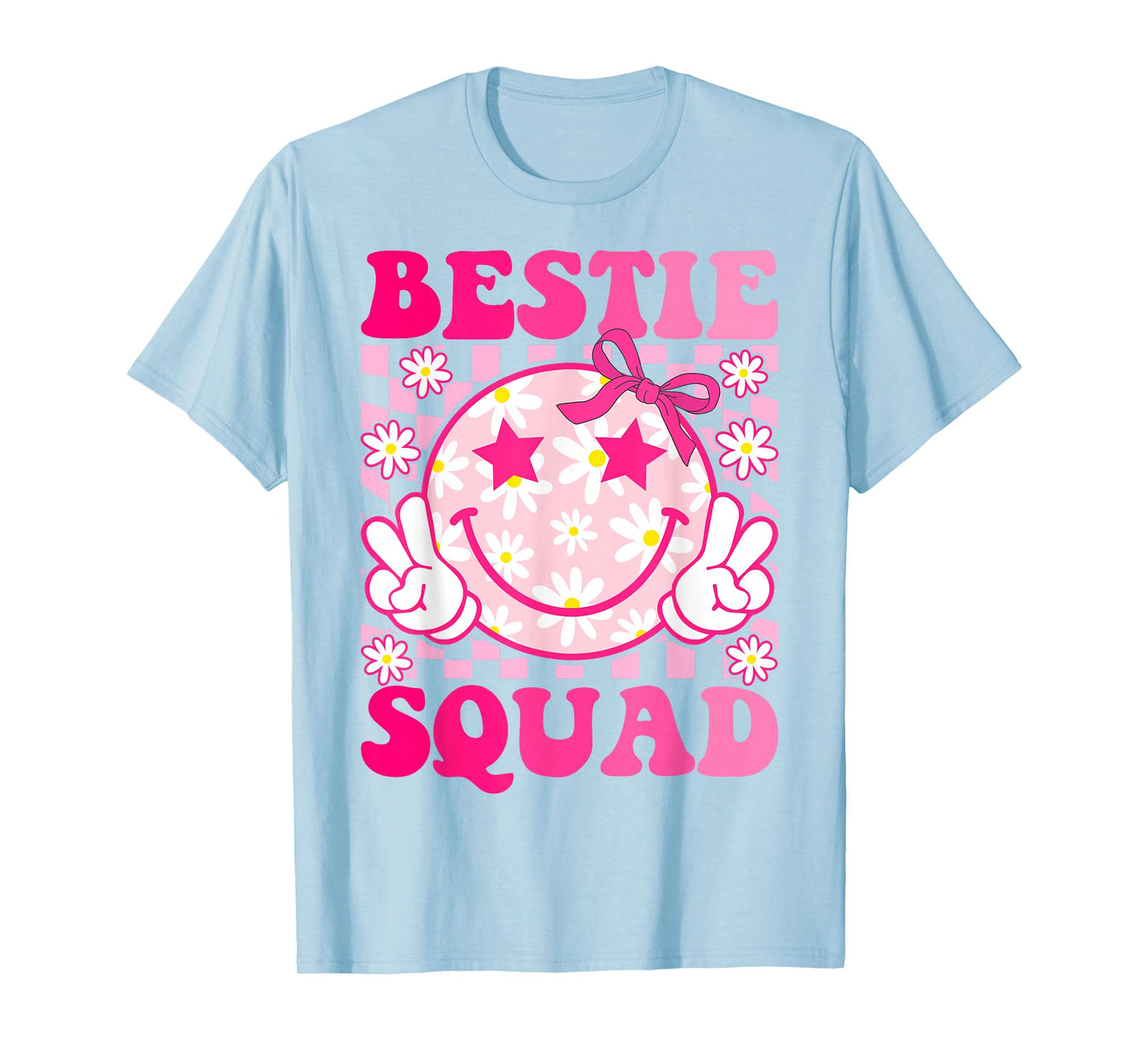 Groovy Bestie Squad Best Friends Matching Girls T-Shirt