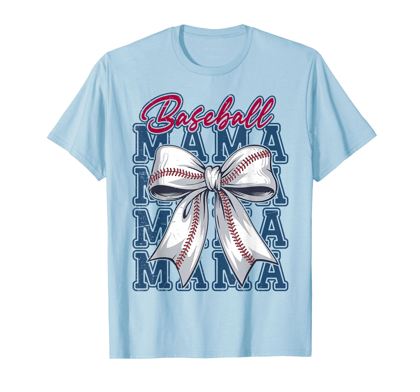 Baseball Coquette Bow Baseball Mom Game Day Baseball Mama T-Shirt