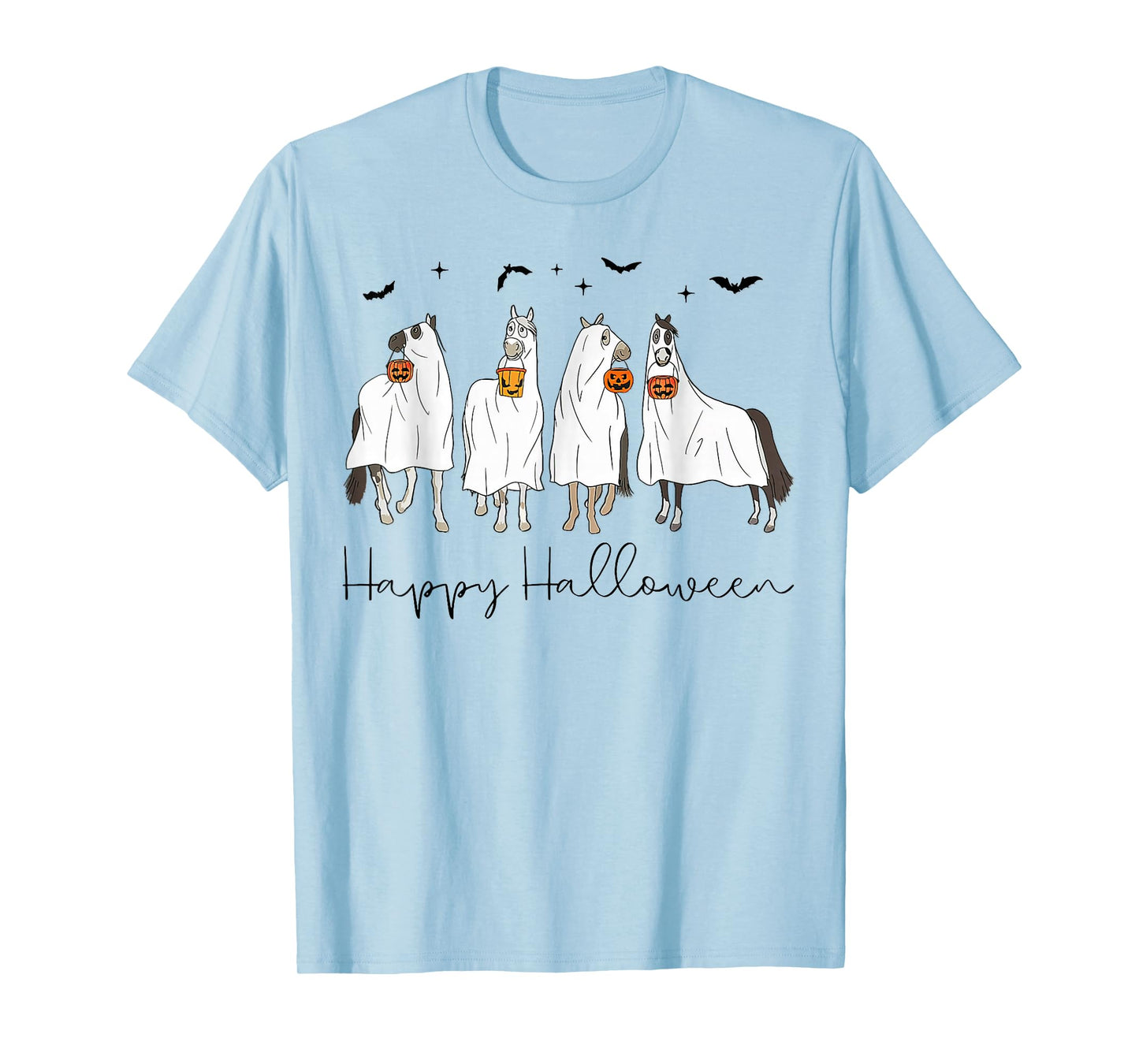 Happy Halloween Horse Ghost T-Shirt