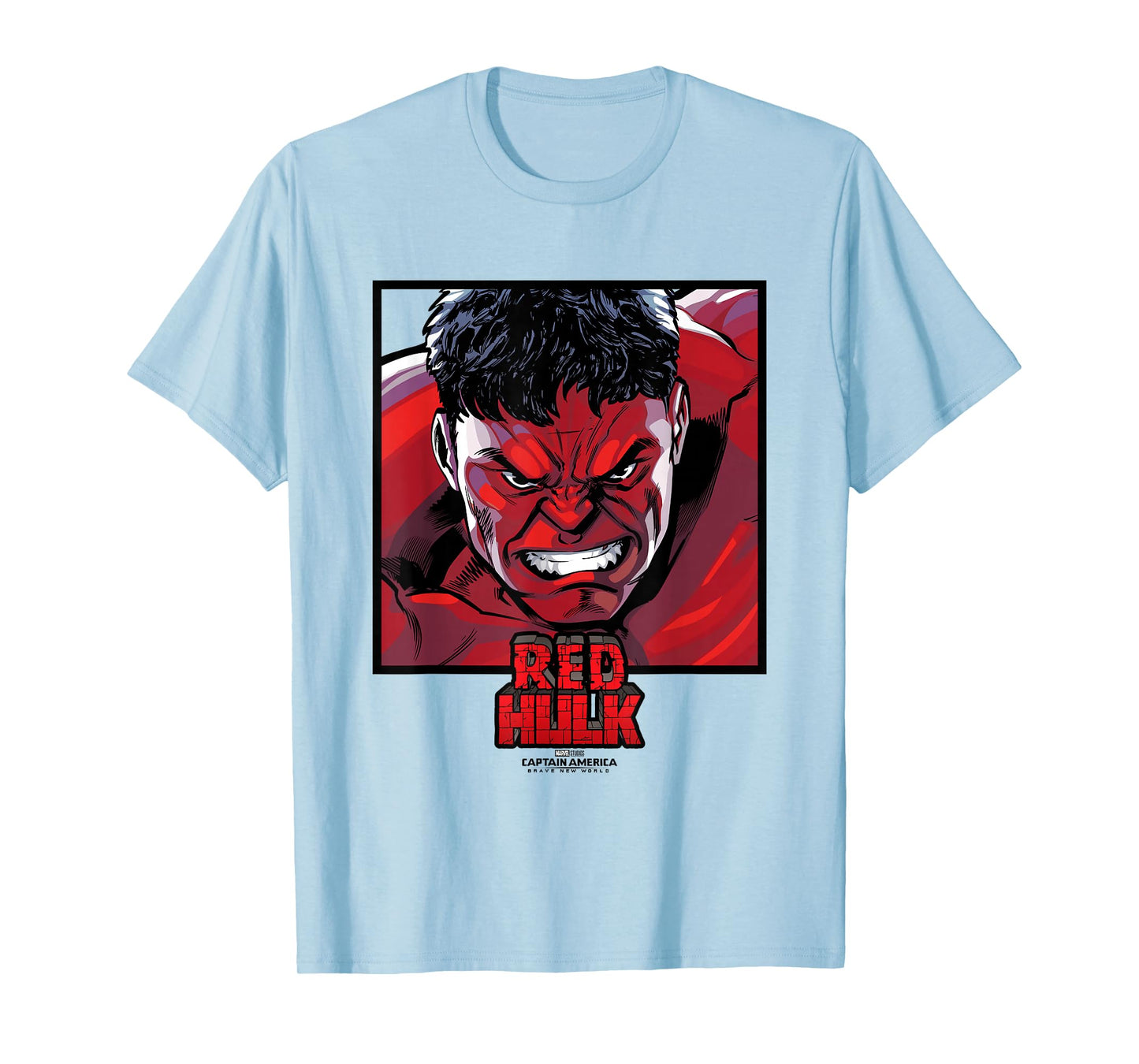 Marvel Captain America: Brave New World Red Hulk Face Panel T-Shirt