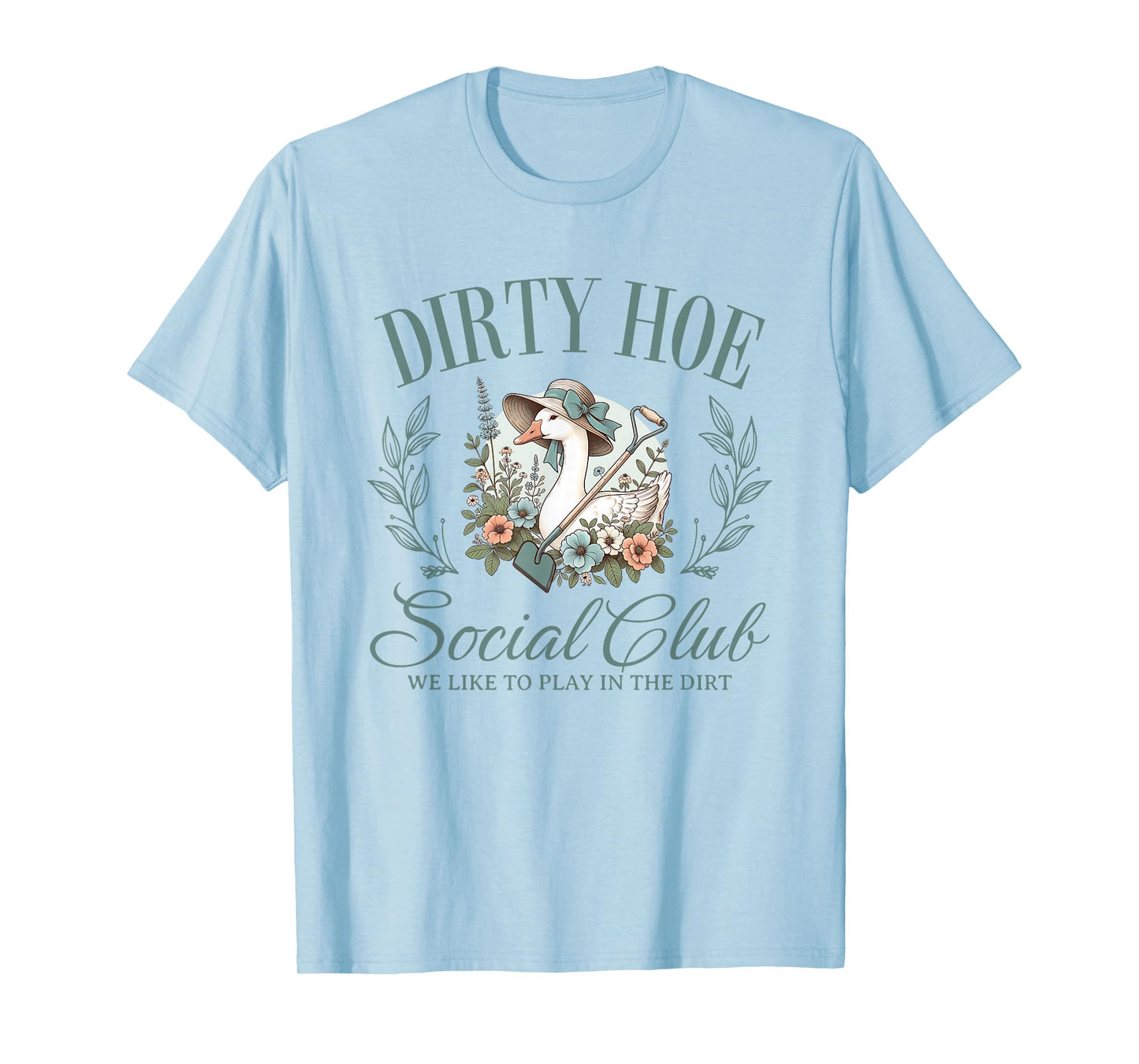 Dirty Hoe Gardening Social Club Retro 1980s Country Goose T-Shirt