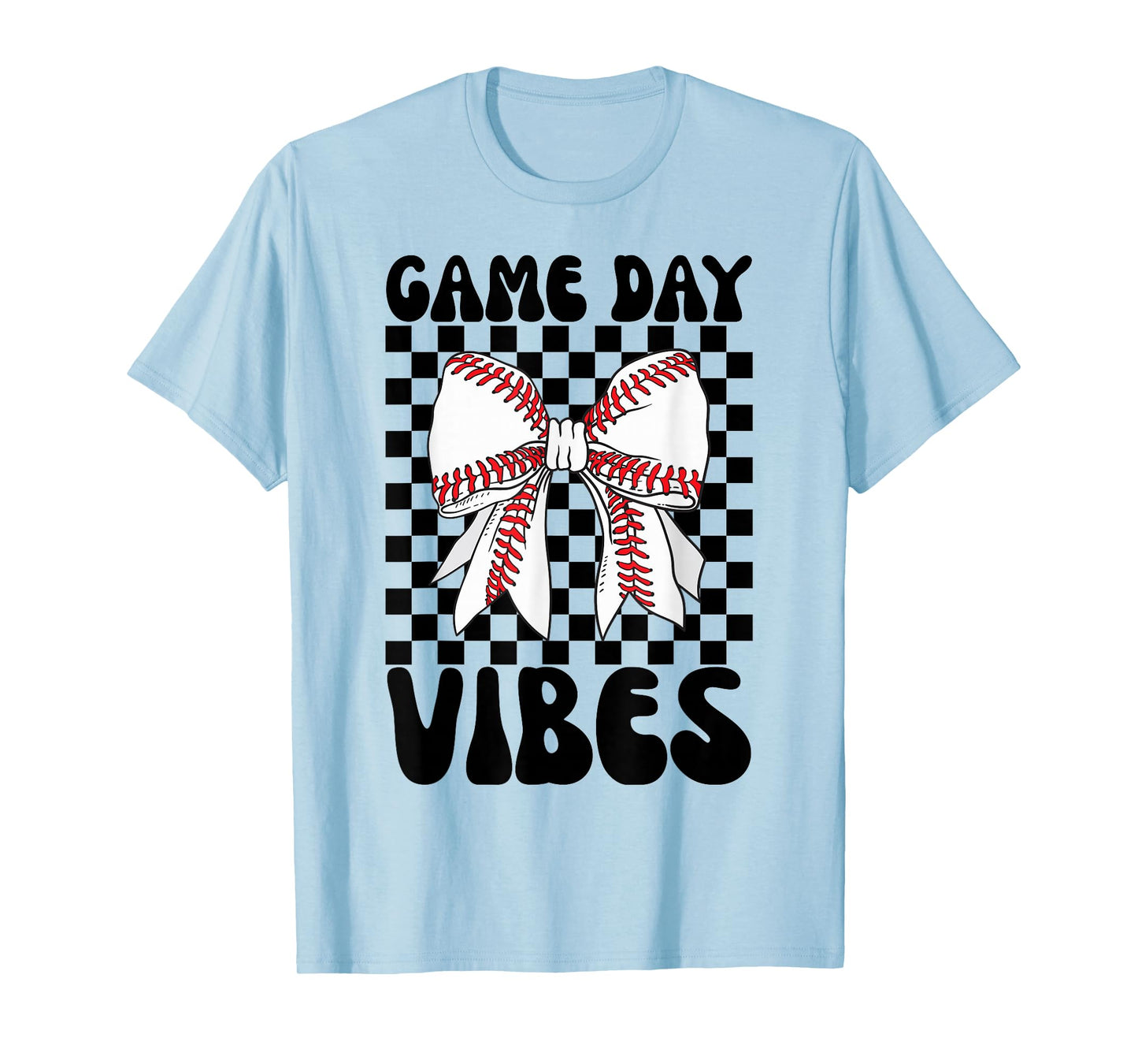 Game Day Vibes Coquette Bow Baseball Mama for Women T-Shirt