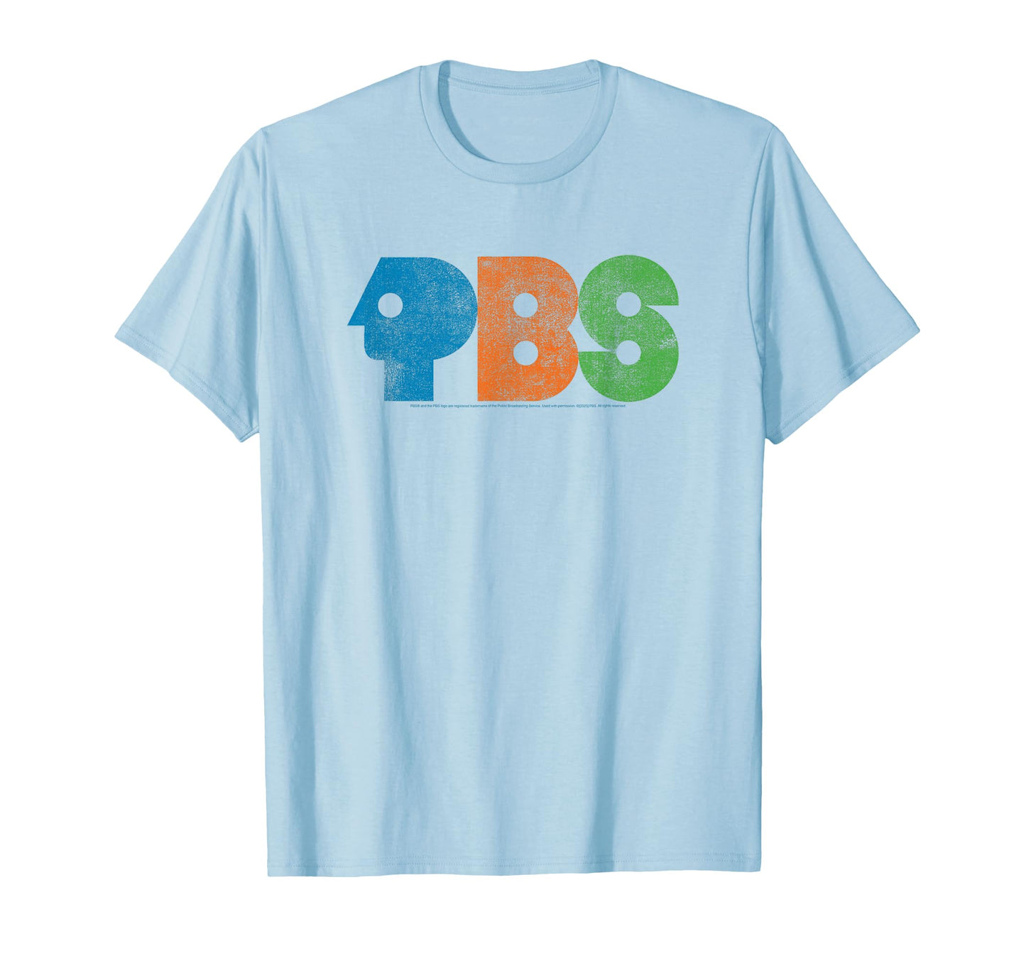 PBS Colorful Distressed Logo Public Broadcasting Service T-Shirt