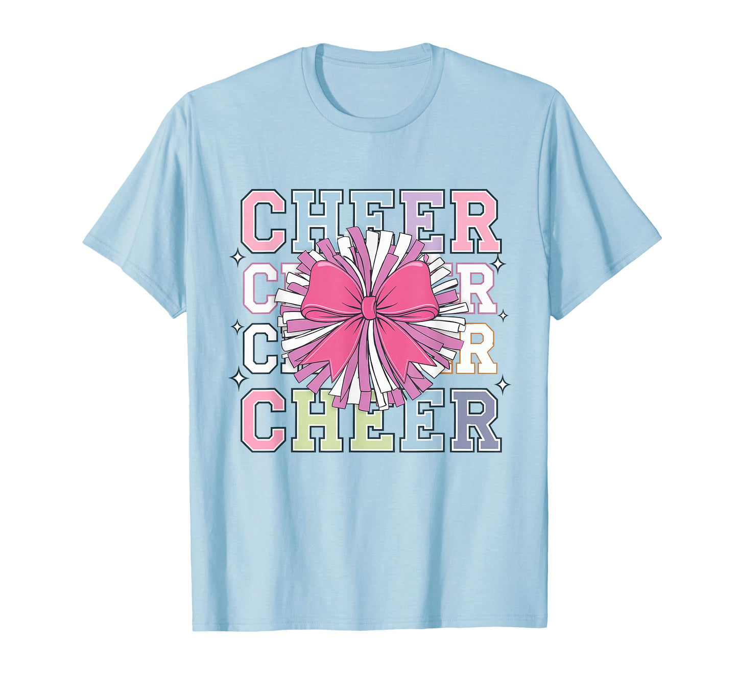 Groovy Cheer Coquette Bow Cheerleading Lover Cheerleader T-Shirt