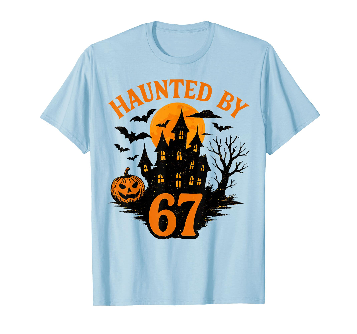 Funny Six Seven Meme Halloween Haunted by 6 7 T-Shirt