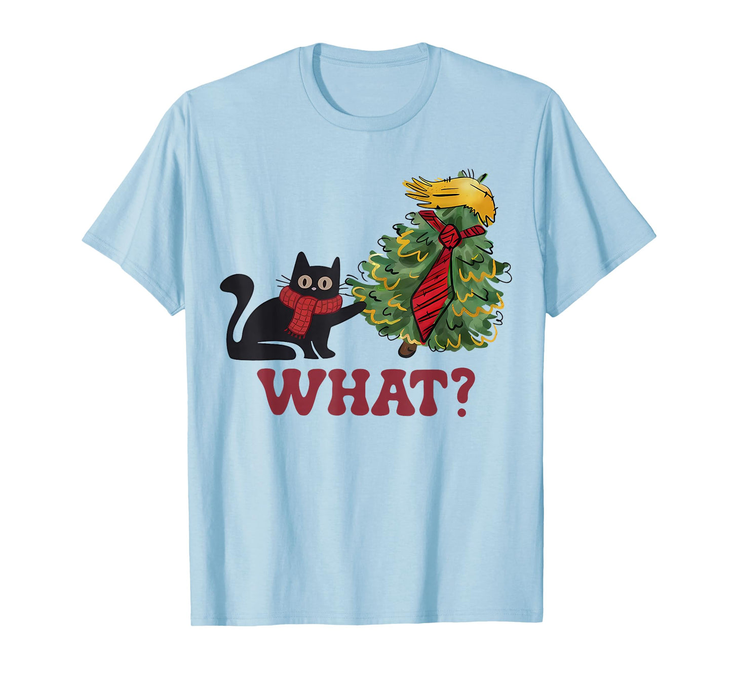 Black Cat Christmas Funny No Kings Cat T-Shirt