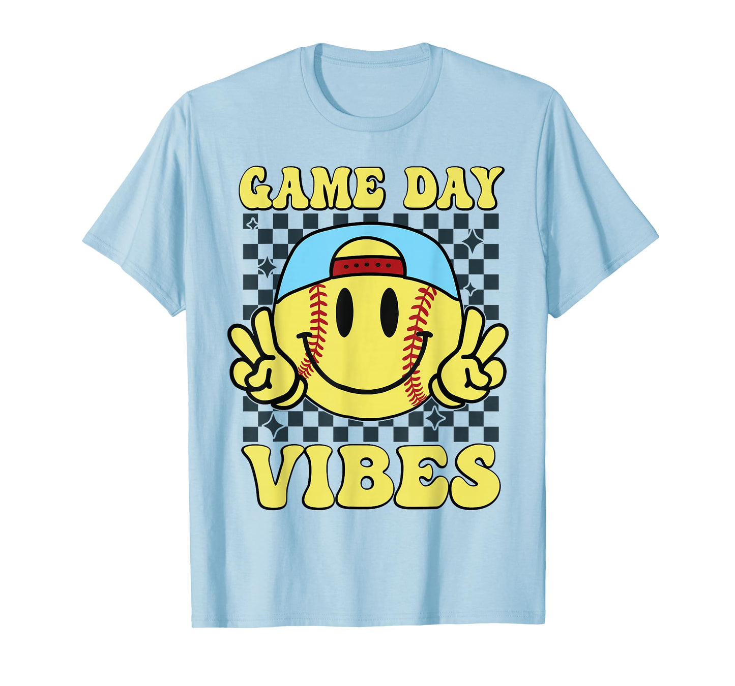 Softball Game Day Vibes Retro Groovy Game Day Girls Women T-Shirt