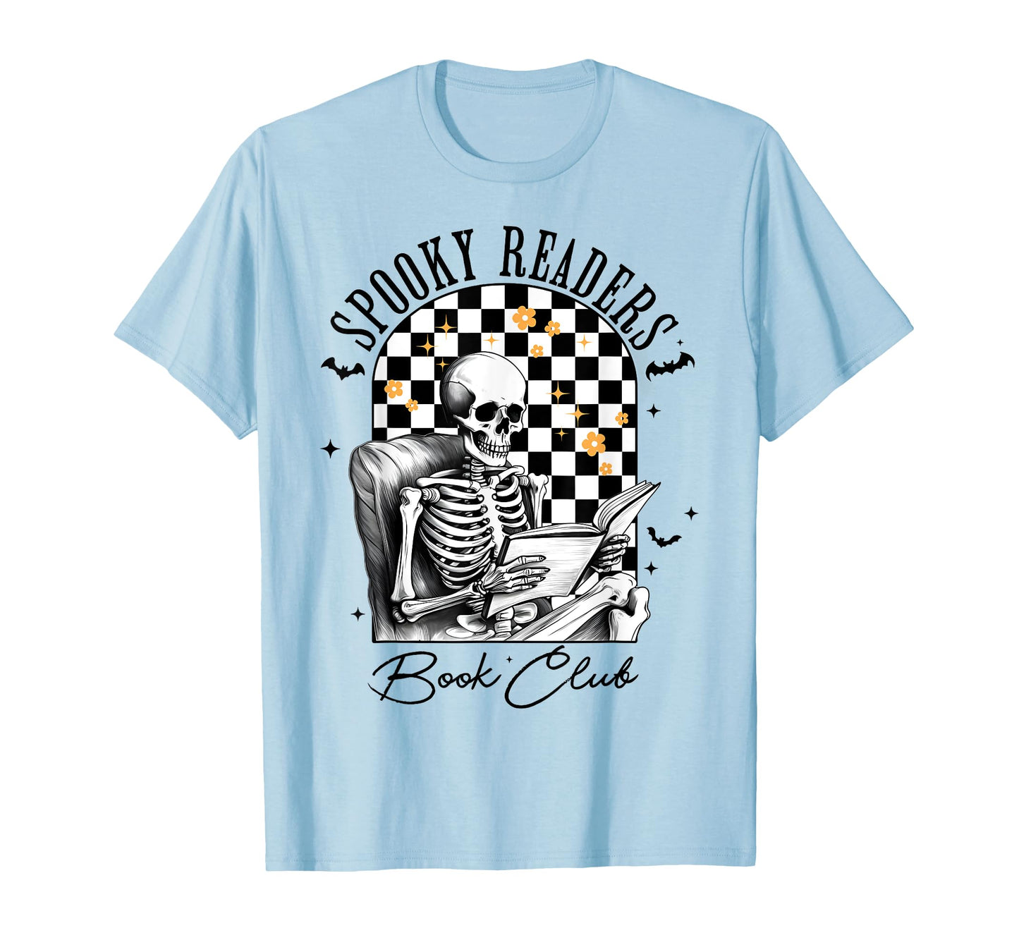 Groovy Spooky Readers Book Club Skeleton Book Lovers Bookish T-Shirt