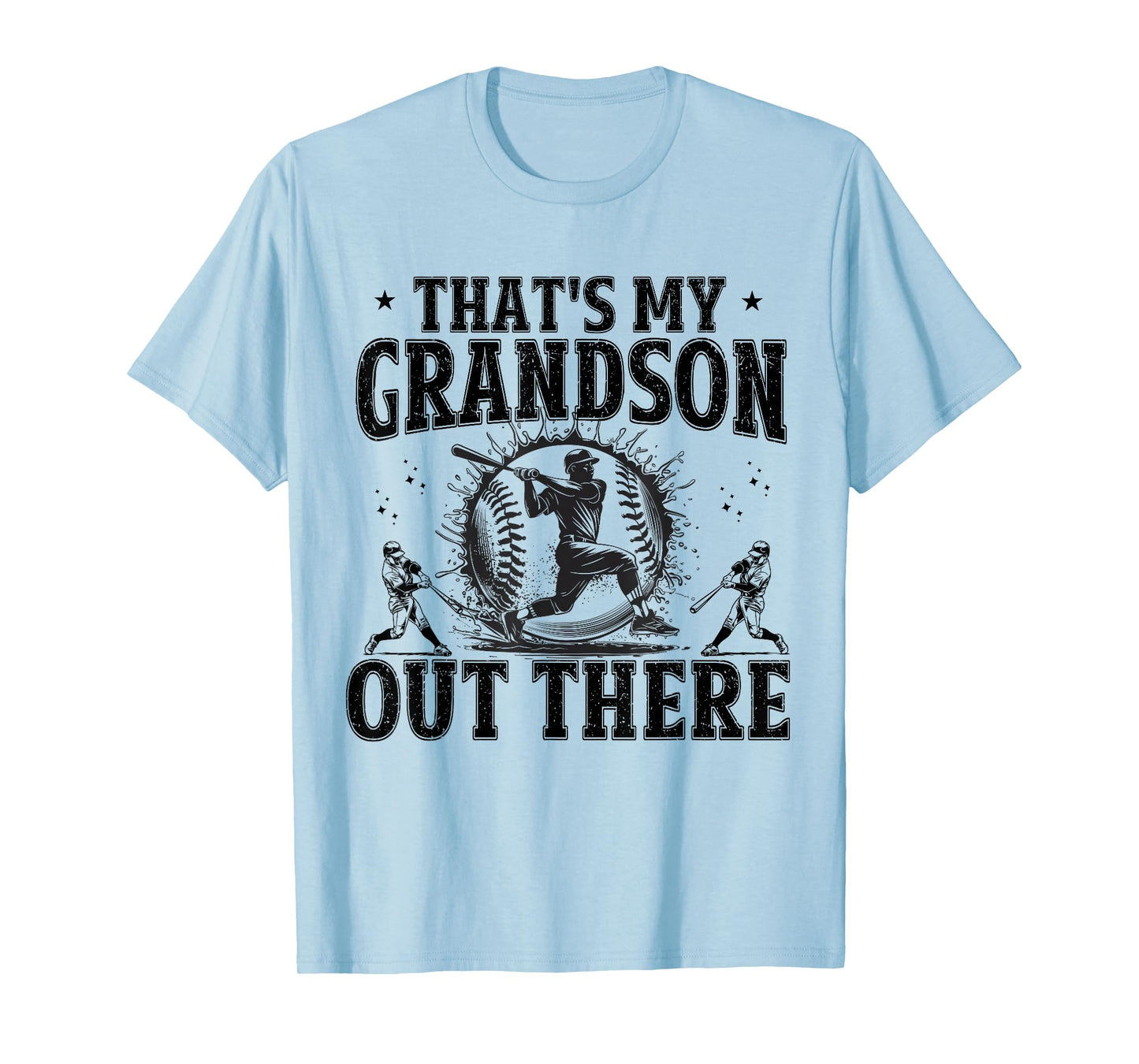 That's My Grandson Out There Baseball Grandma Grandpa Funny T-Shirt