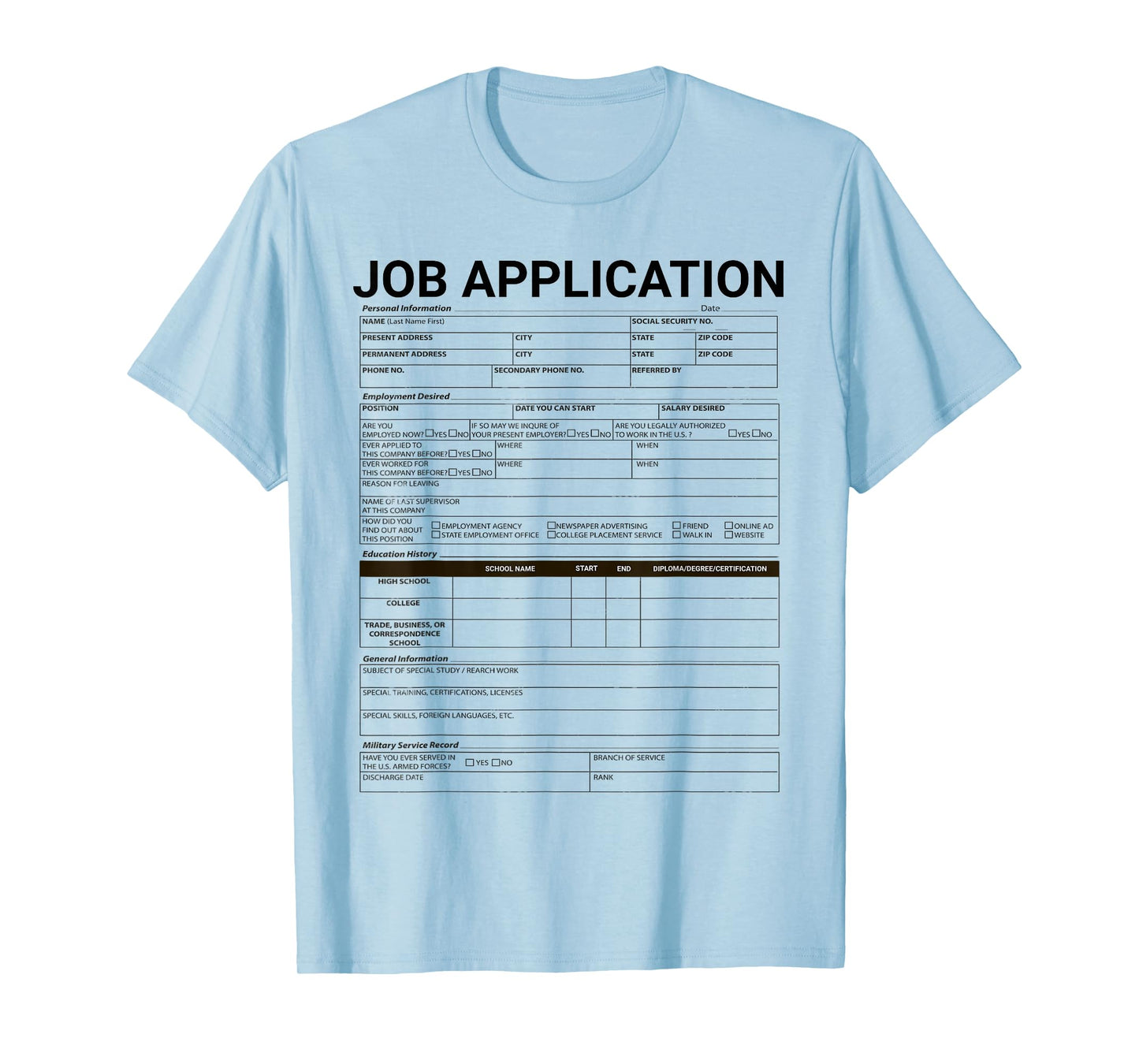 Job Application Costume T-Shirt