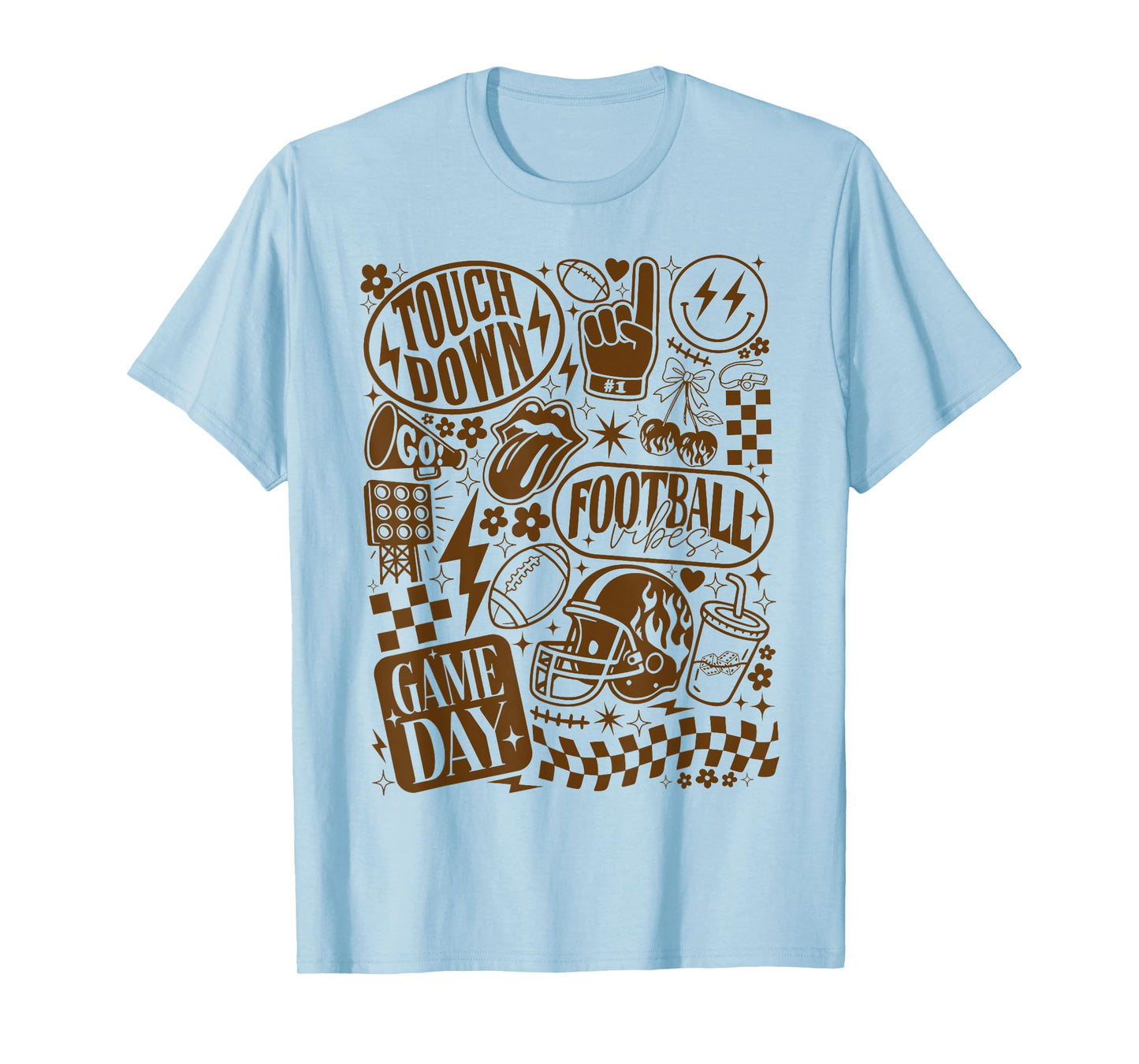 Cheerleader Football Mom Coquette Bow Game Day Women Girls T-Shirt