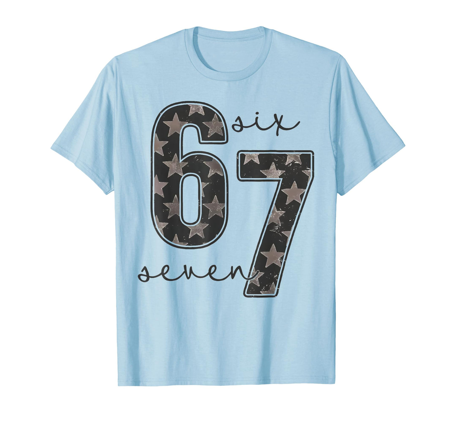 Six Seven Stars Fun 6 7 Meme Design T-Shirt