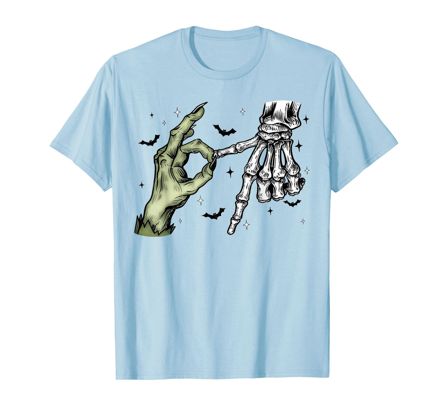 Halloween 6 7 Funny Six Seven Meme Skeleton Hand T-Shirt