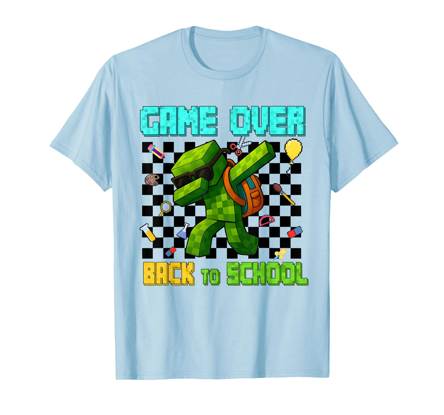 Game Over Back To School Gamer Funny Kids First Day School T-Shirt