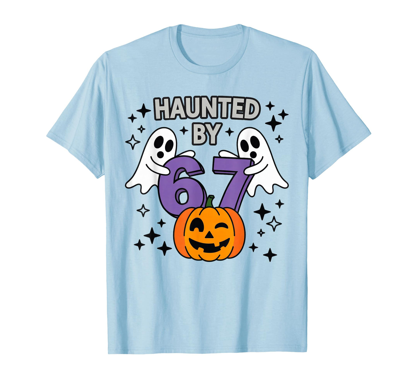 Haunted by 6-7 Retro Halloween 67 Ghost Pumpkin T-Shirt