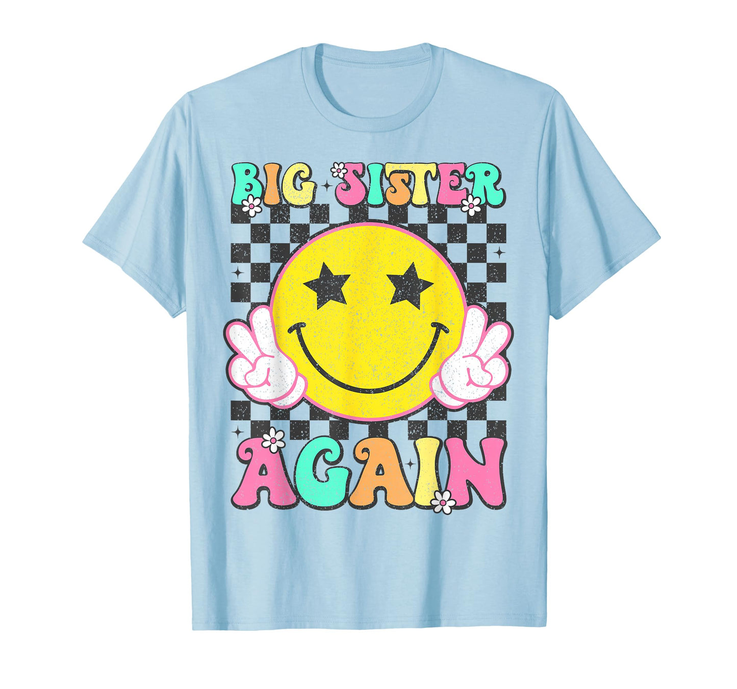 Big Sister Again Groovy Big Sister Girls Toddlers T-Shirt
