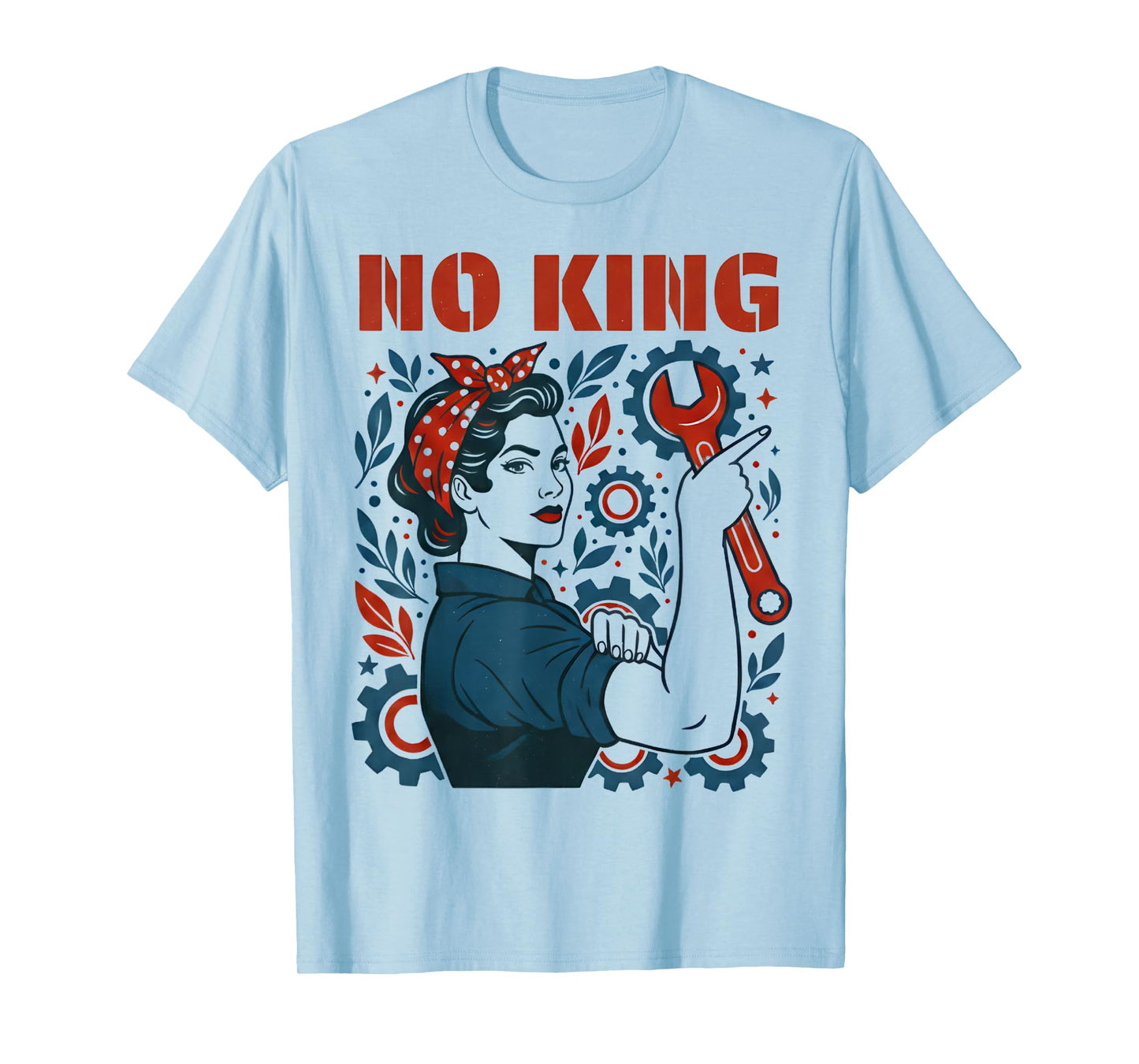No Kings Patriotic Woman Liberty Art 4th of July No Kings T-Shirt