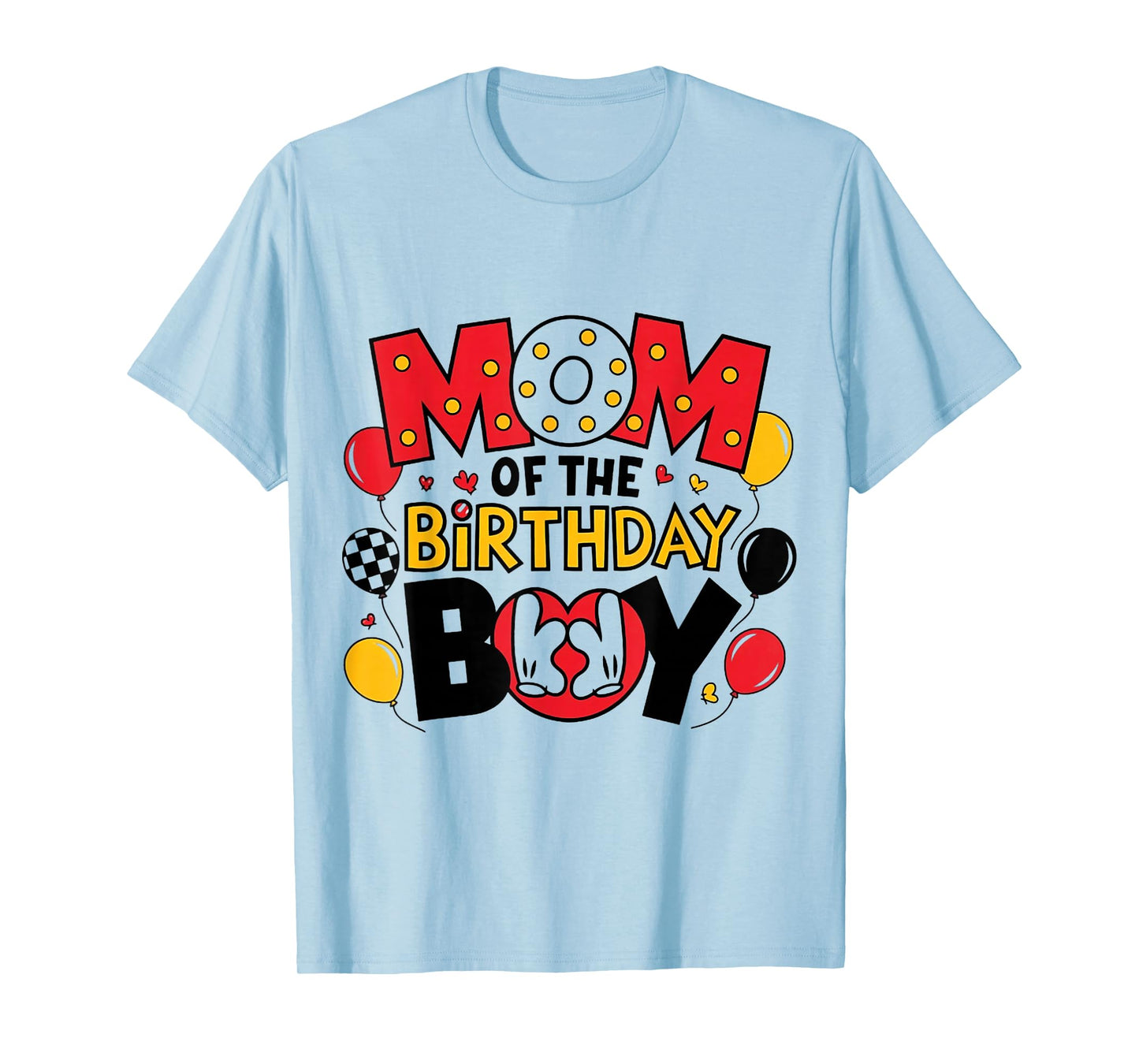 Mom Of The Birthday Boy Shirt Family Matching Mom Son Bday T-Shirt