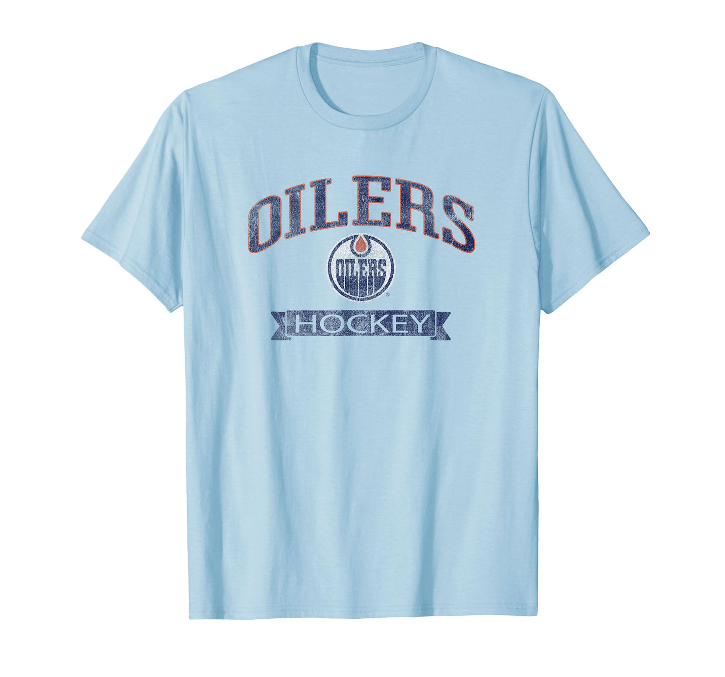 Edmonton Oilers Vintage Hockey Gray Officially Licensed T-Shirt