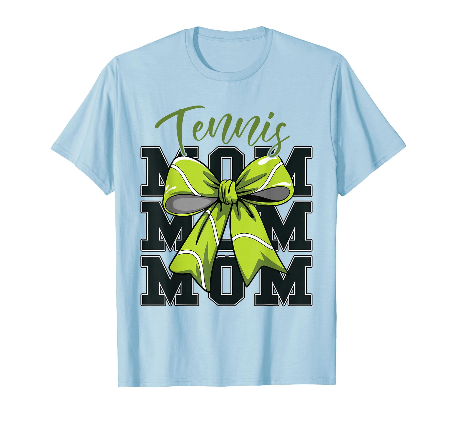 Women Tennis Mom Game Day Tennis Coquette Bow T-Shirt