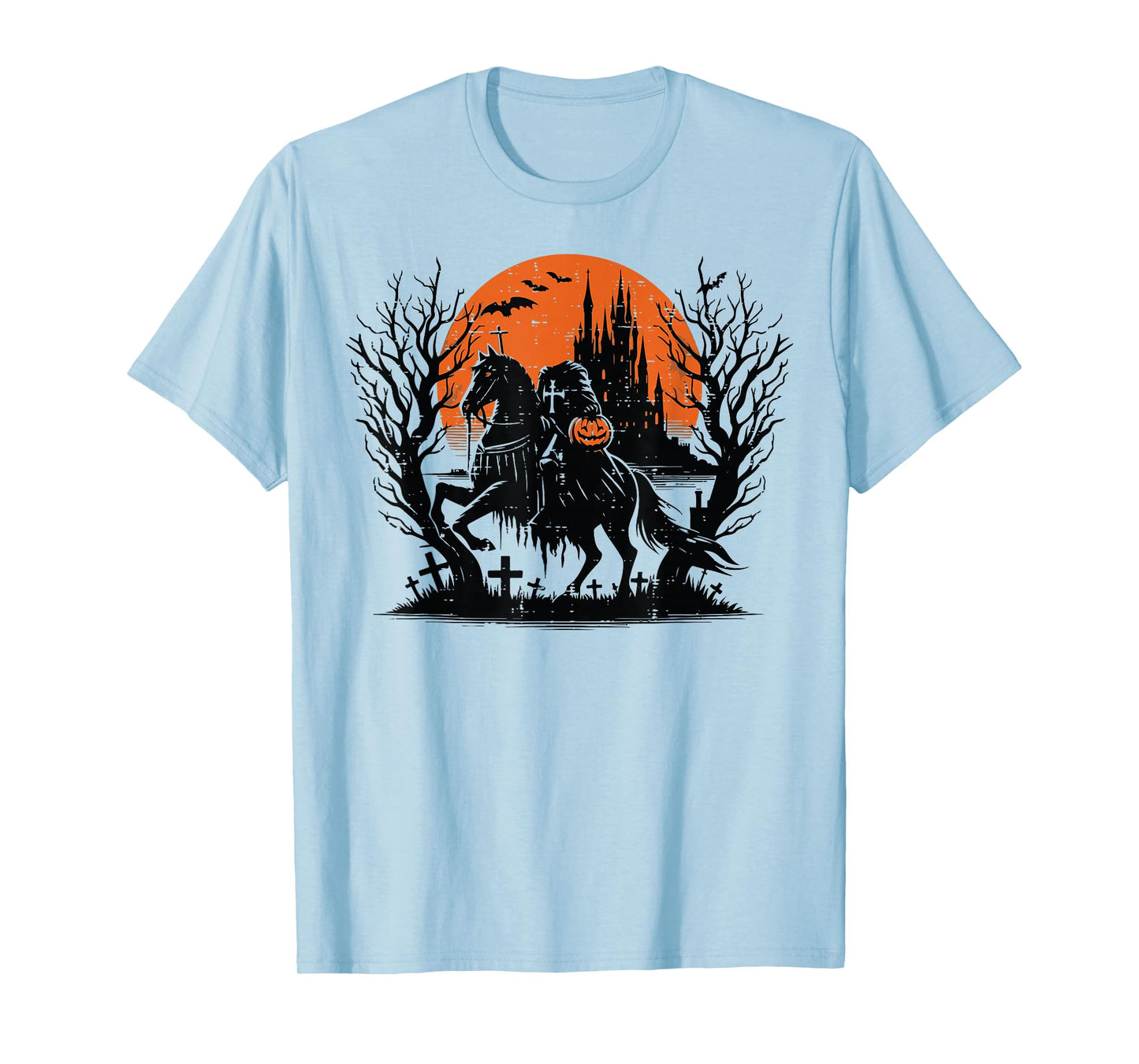 Halloween Headless Horseman Pumpkin Costume Men Women Kids T-Shirt