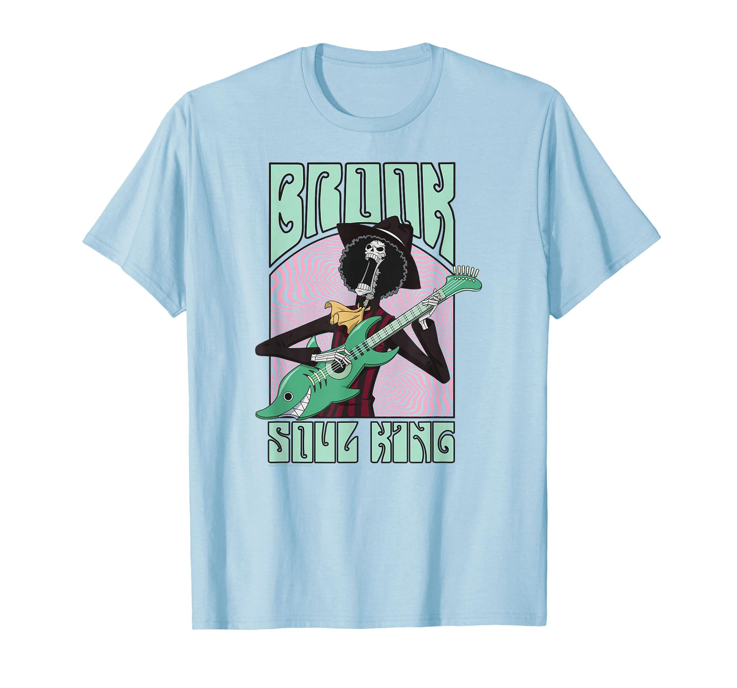 One Piece Anime Soul King Brook Groovy Guitar Concert T-Shirt