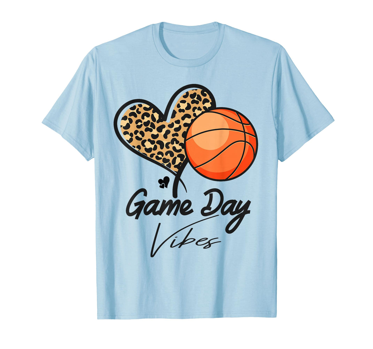 America basketball Game Day Vibes basketball Mom leopard T-Shirt