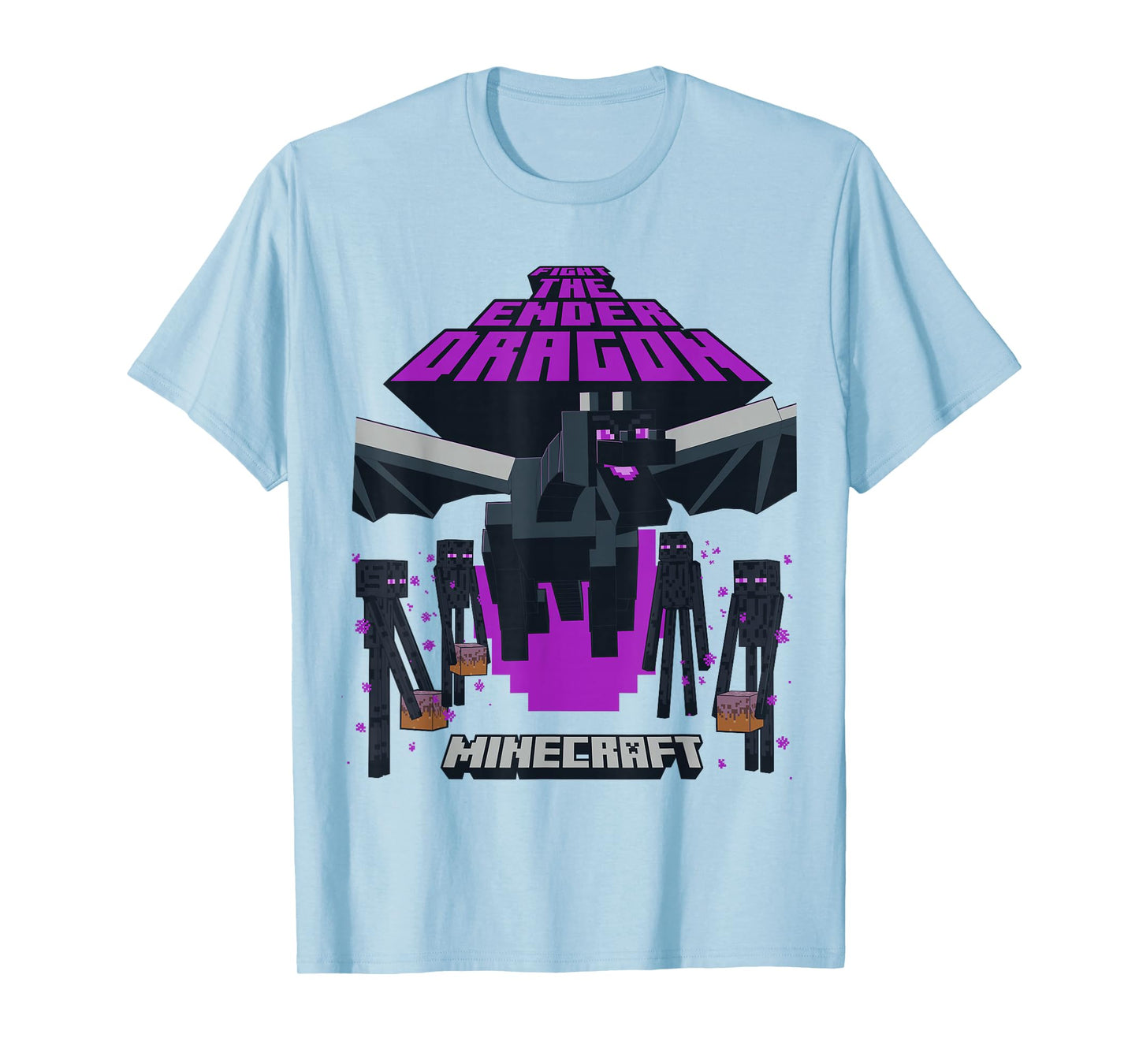 Minecraft Fight The Ender Dragon With Endermen T-Shirt