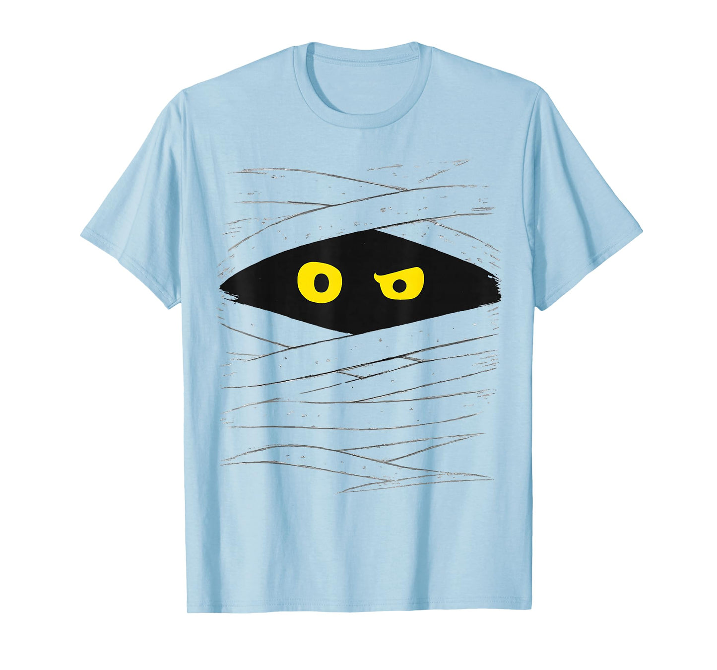 Mummy Wrap Eyes Costume Funny Scary Spooky Halloween T-Shirt