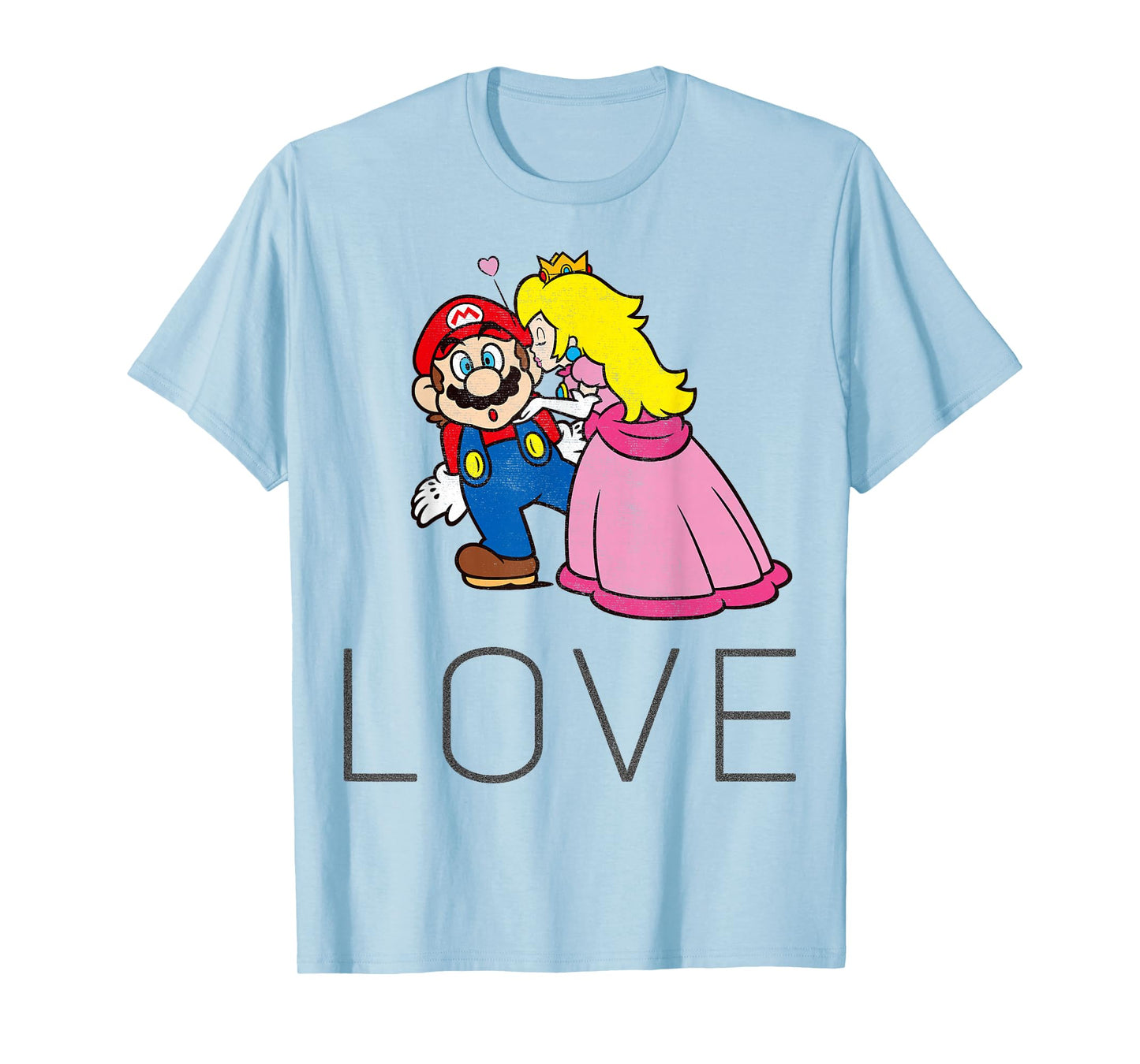 Super Mario Princess Peach Kiss Love Graphic T-Shirt
