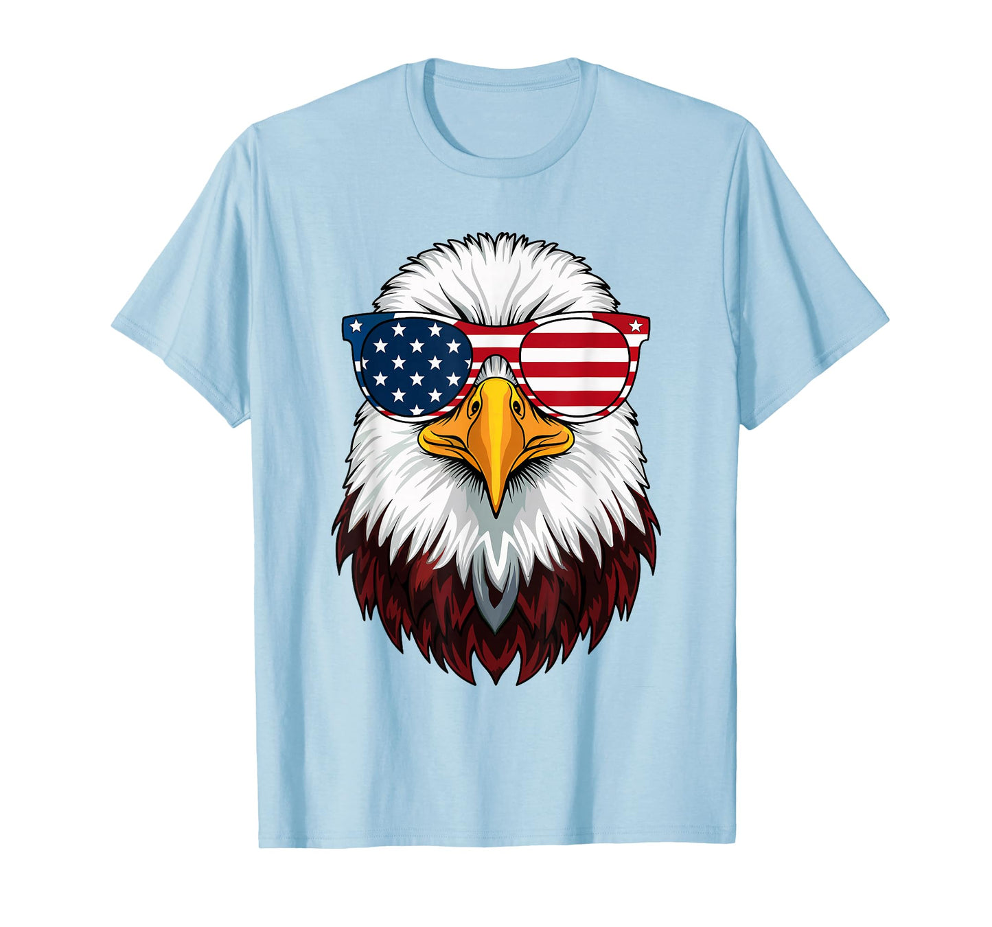 American Flag Patriotic Eagle Shirt Men Boys 4th of July T-Shirt