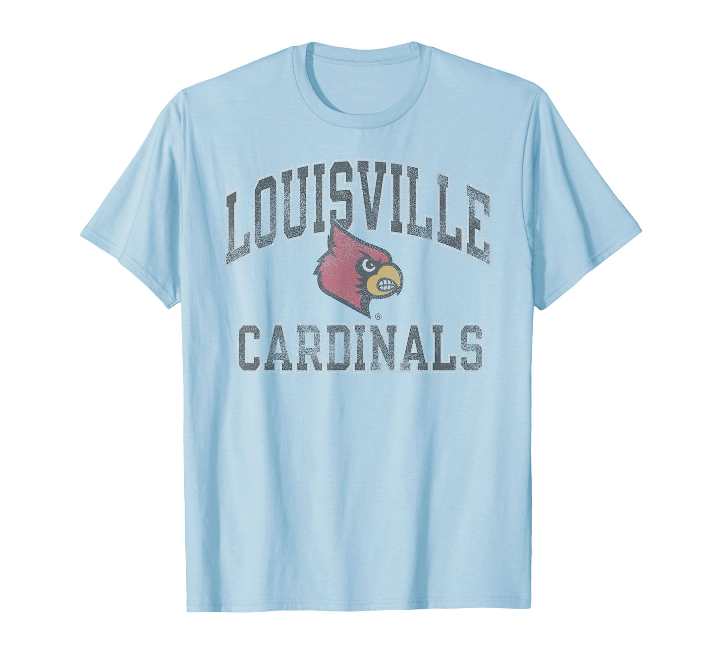 Louisville Cardinals Vintage Worn Gray Officially Licensed T-Shirt