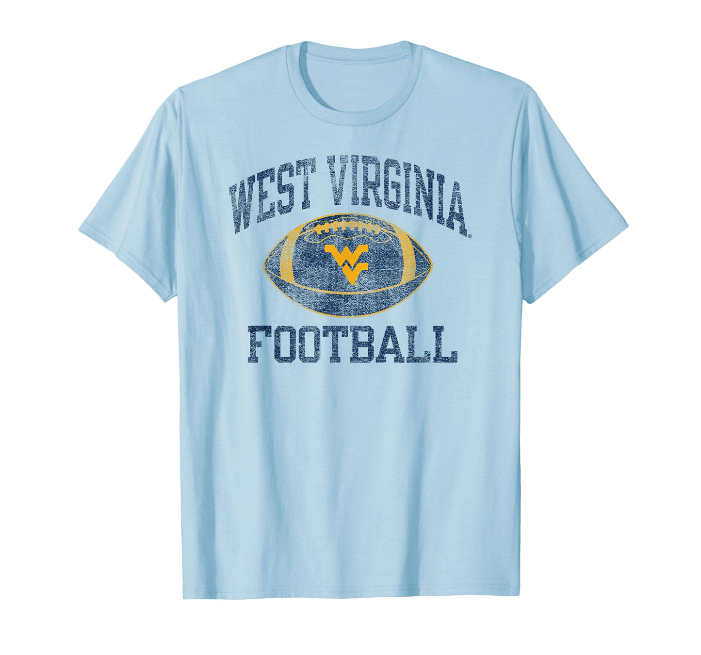 West Virginia Mountaineers Football Intensity Vintage White T-Shirt