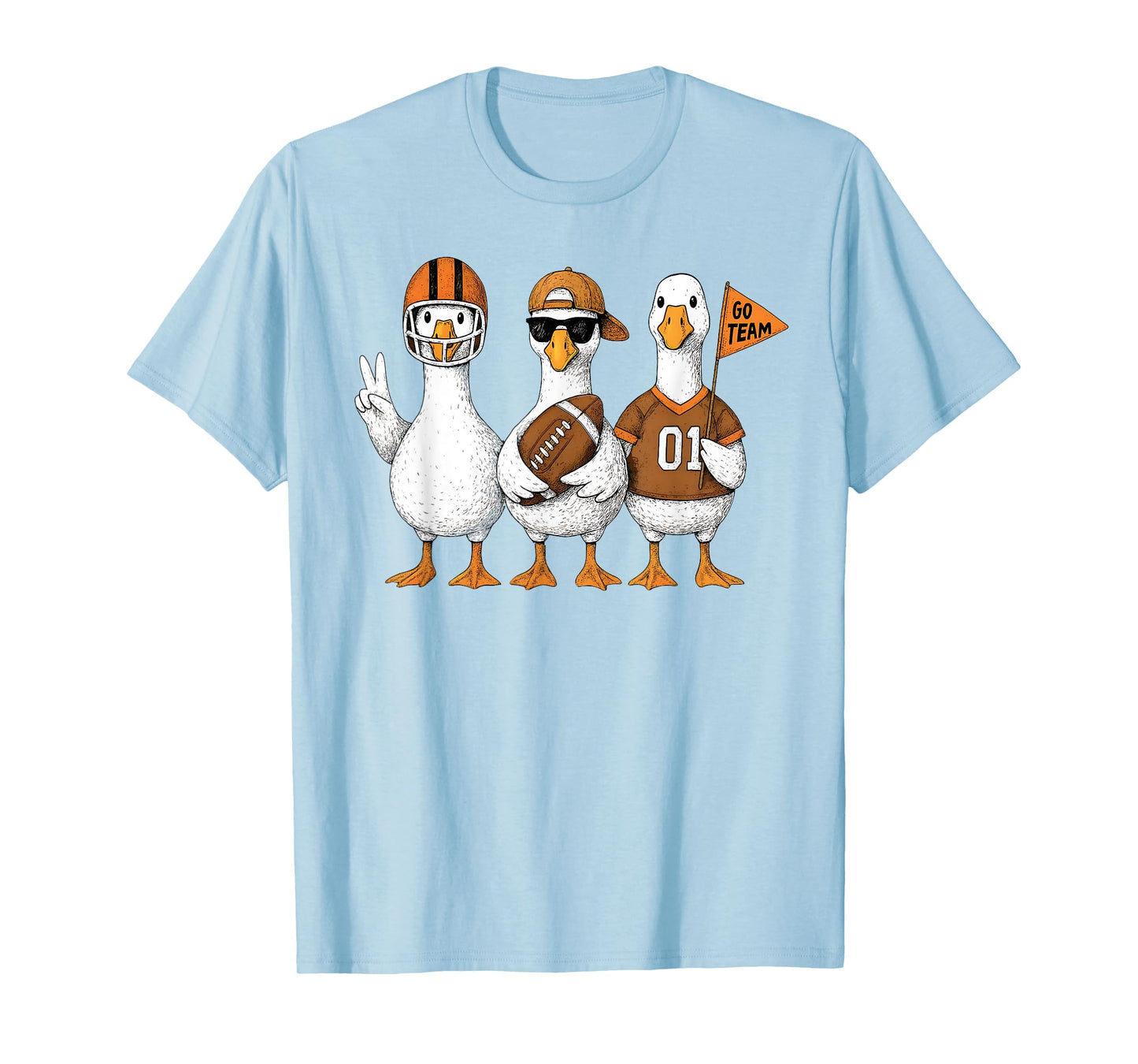 Funny Silly Goose Football Game Day Touchdown Season T-Shirt
