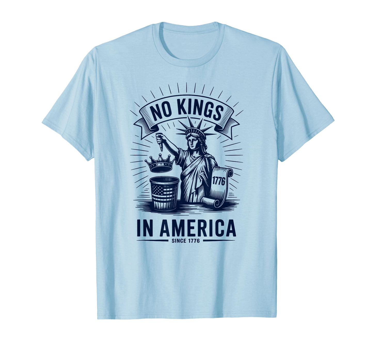 No Kings In America Skeleton Political Men Women T-Shirt