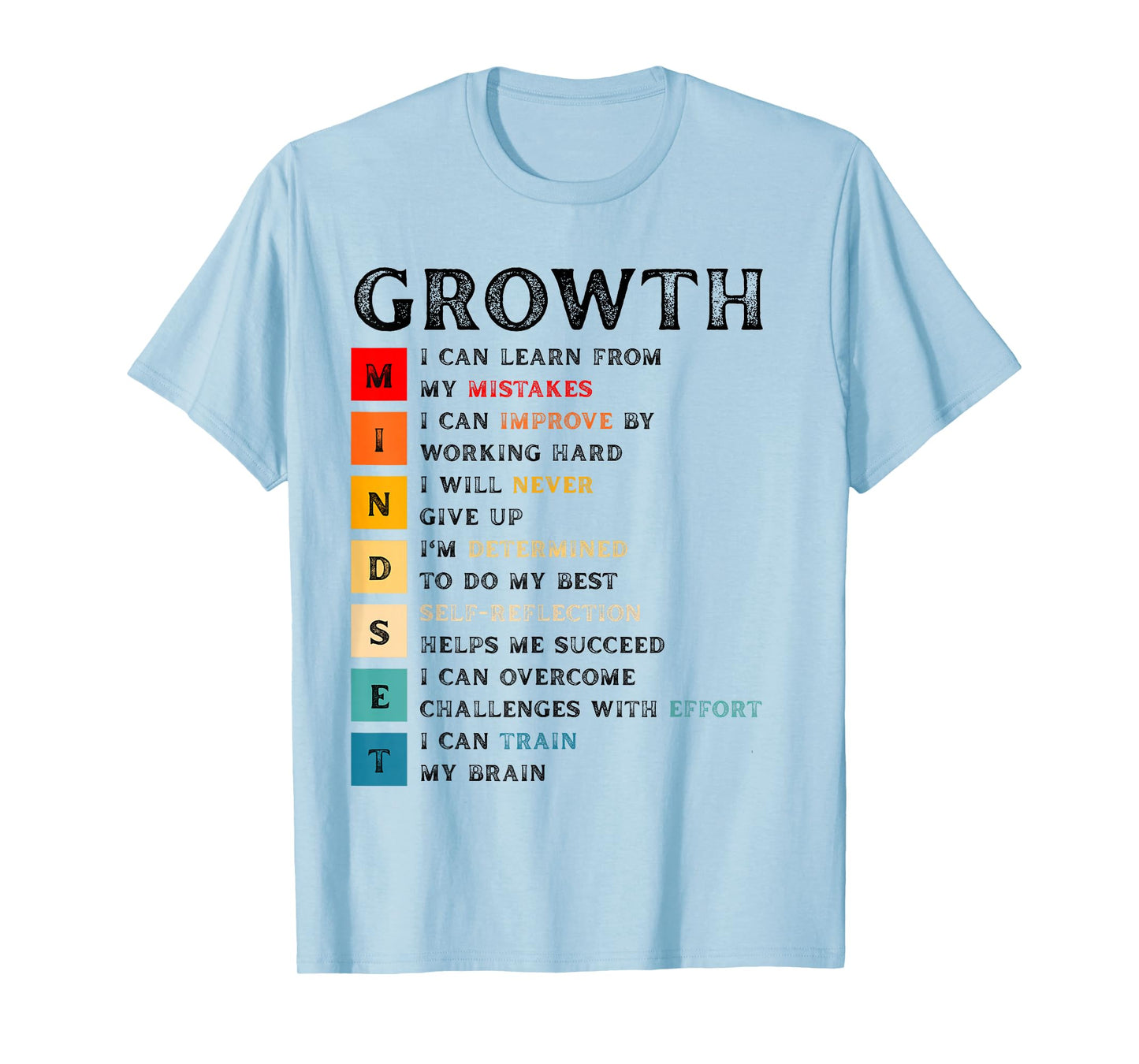 Growth Mindset Definition - Motivational Quote Inspiration T-Shirt