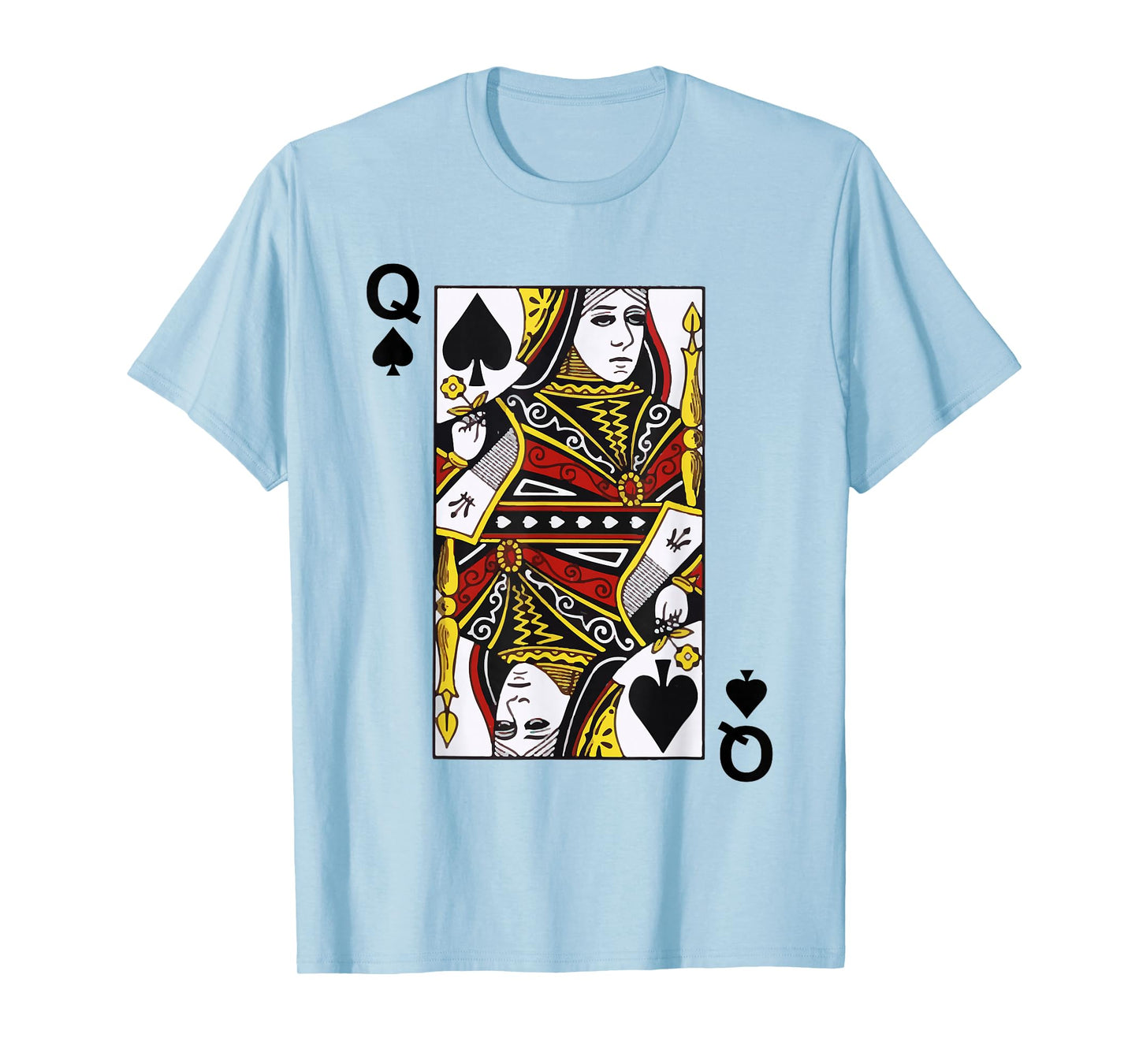 Queen of Spades Tshirt Blackjack Cards Poker 21 Q Tee shirt T-Shirt