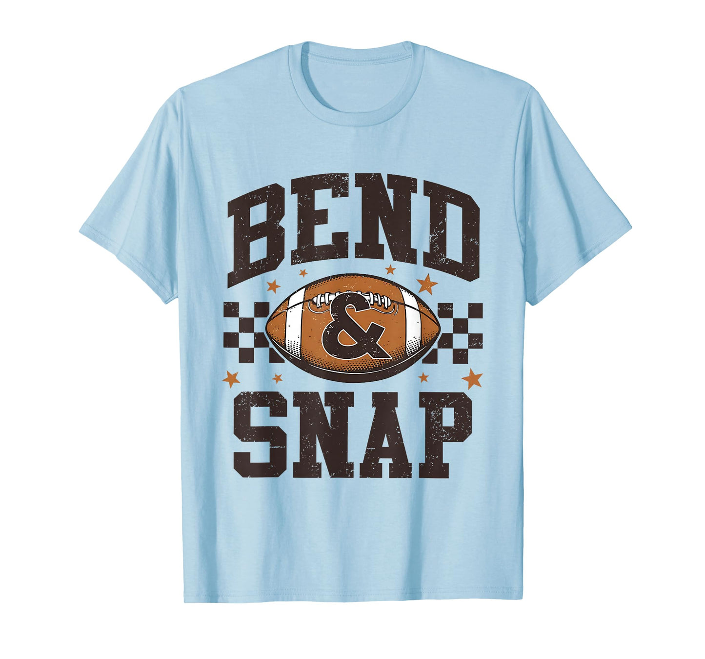 Vintage Funny Game Day Touchdown Cute Bend and Snap Football T-Shirt