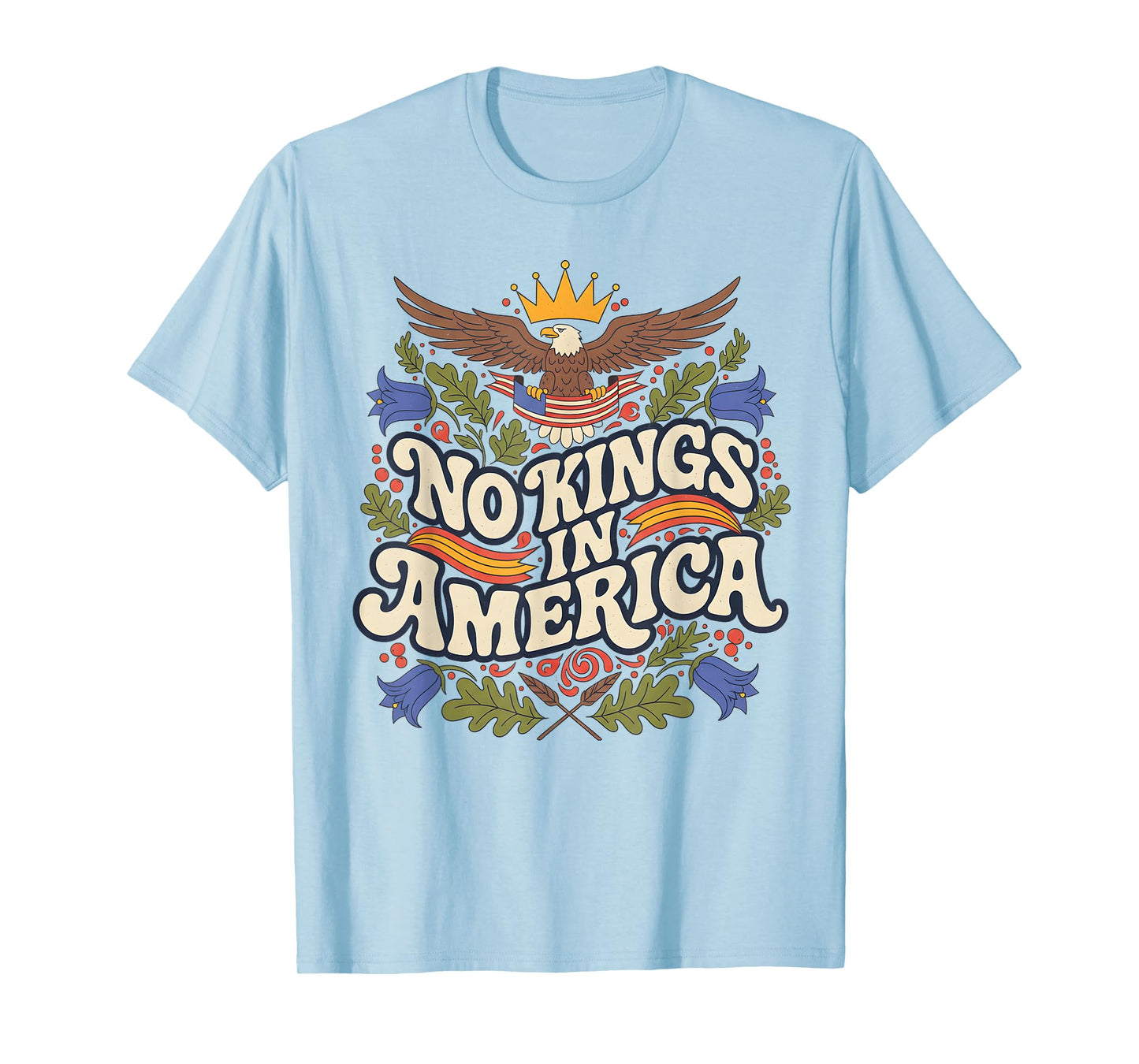 No Kings in America Vintage Eagle Tee for Boys and Girls T-Shirt
