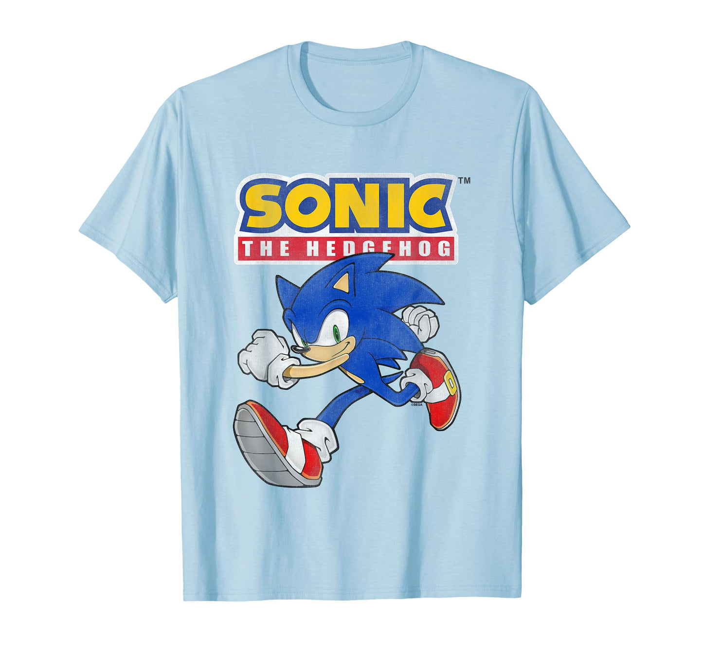 Sonic The Hedgehog Running Sonic Cool Portrait Vintage T-Shirt